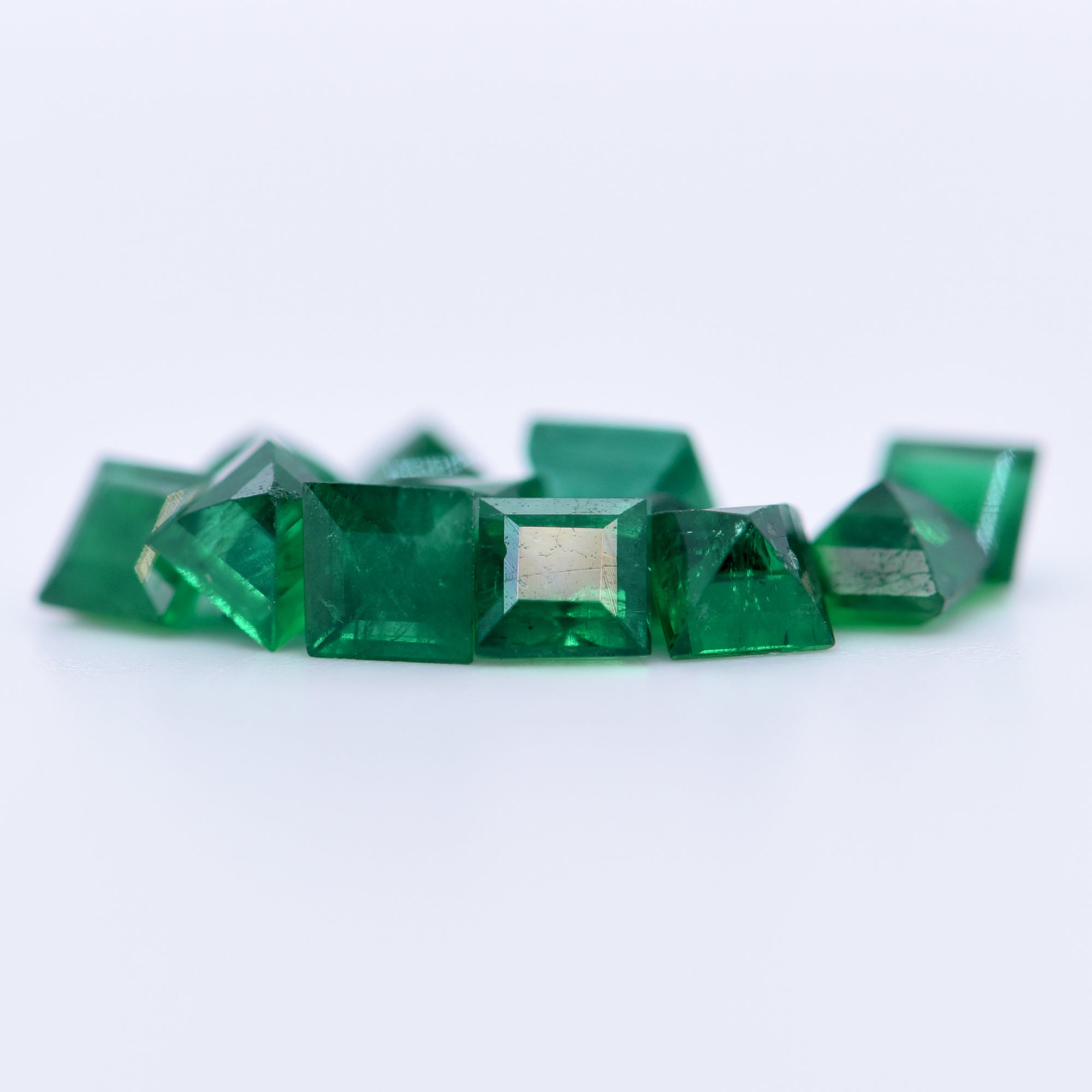 3.5x3.5 Square Step Cut Emeralds