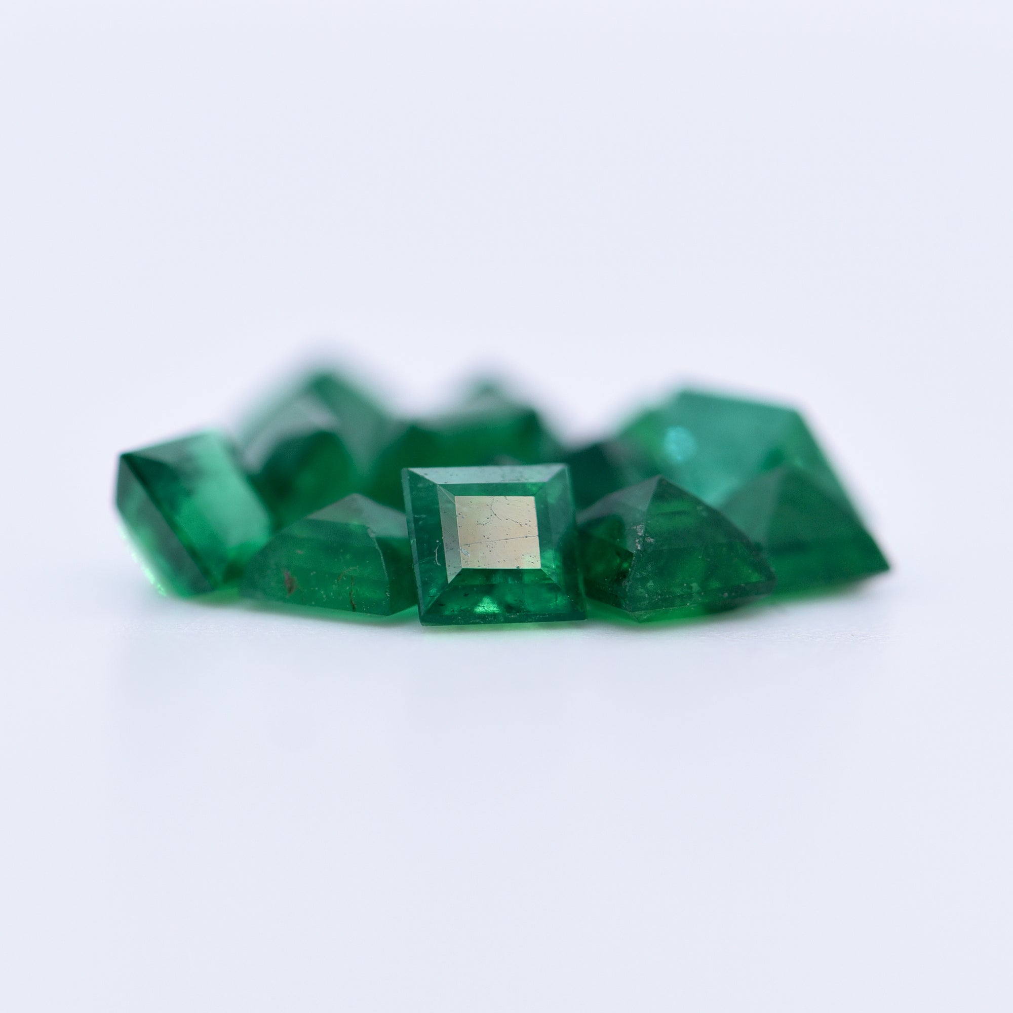 3.5x3.5 Square Step Cut Emeralds