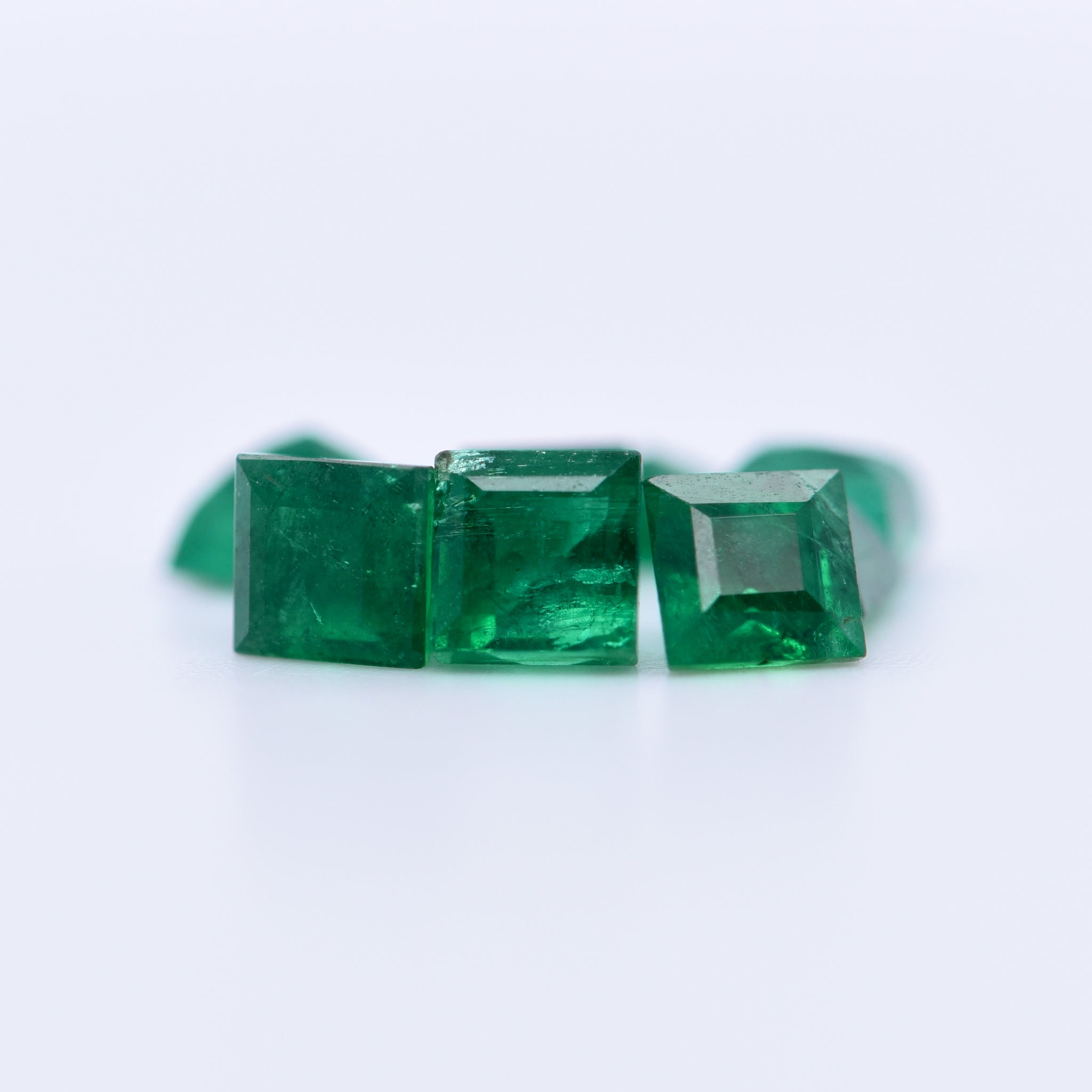 4x4 Square Step Cut Emeralds