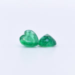 6x6 Heart Faceted Emeralds