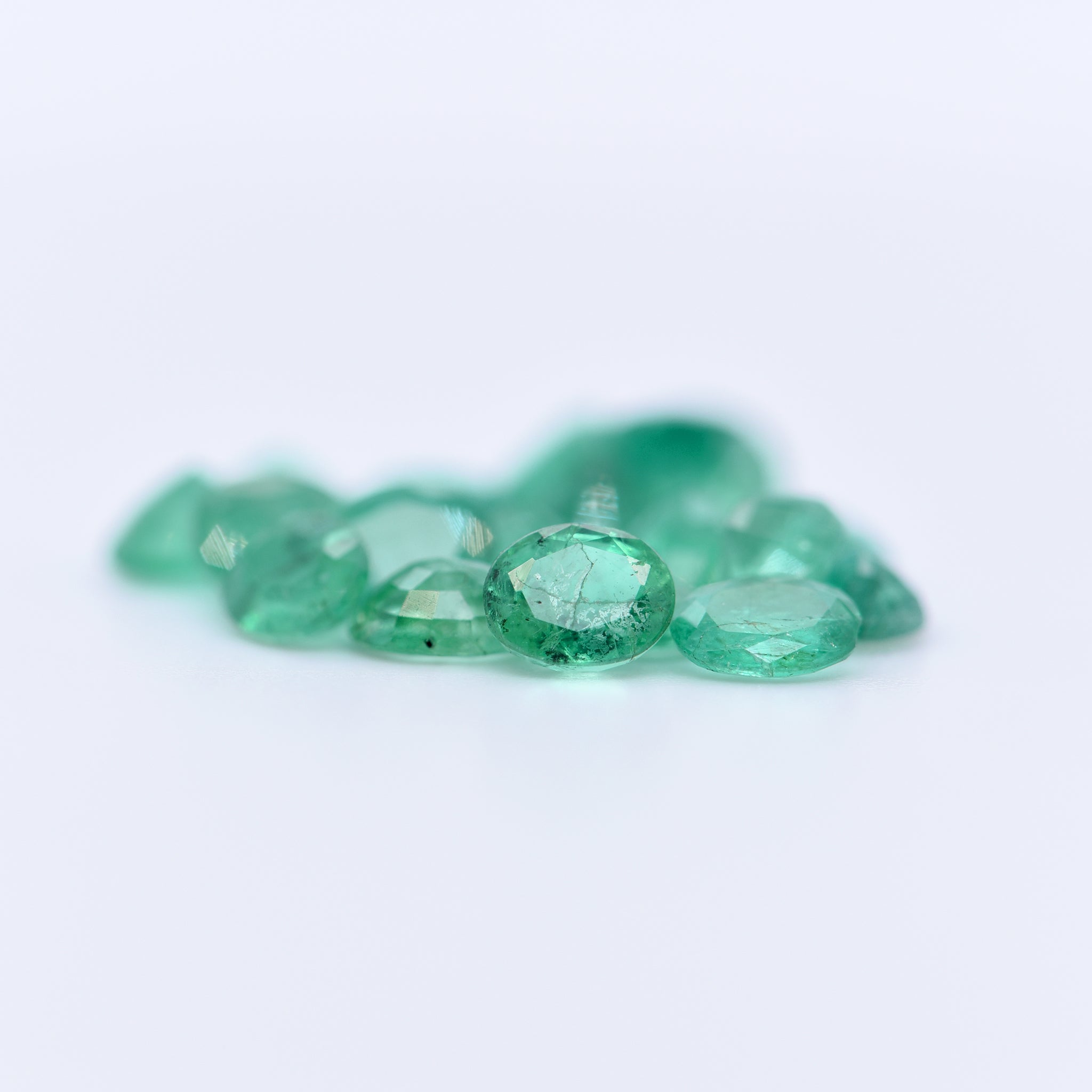 5x4 Oval Faceted Emeralds