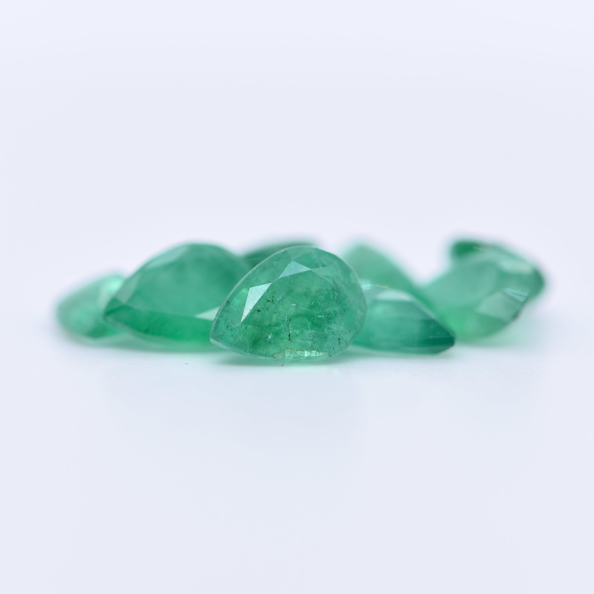 7x5 Pear Faceted Emeralds