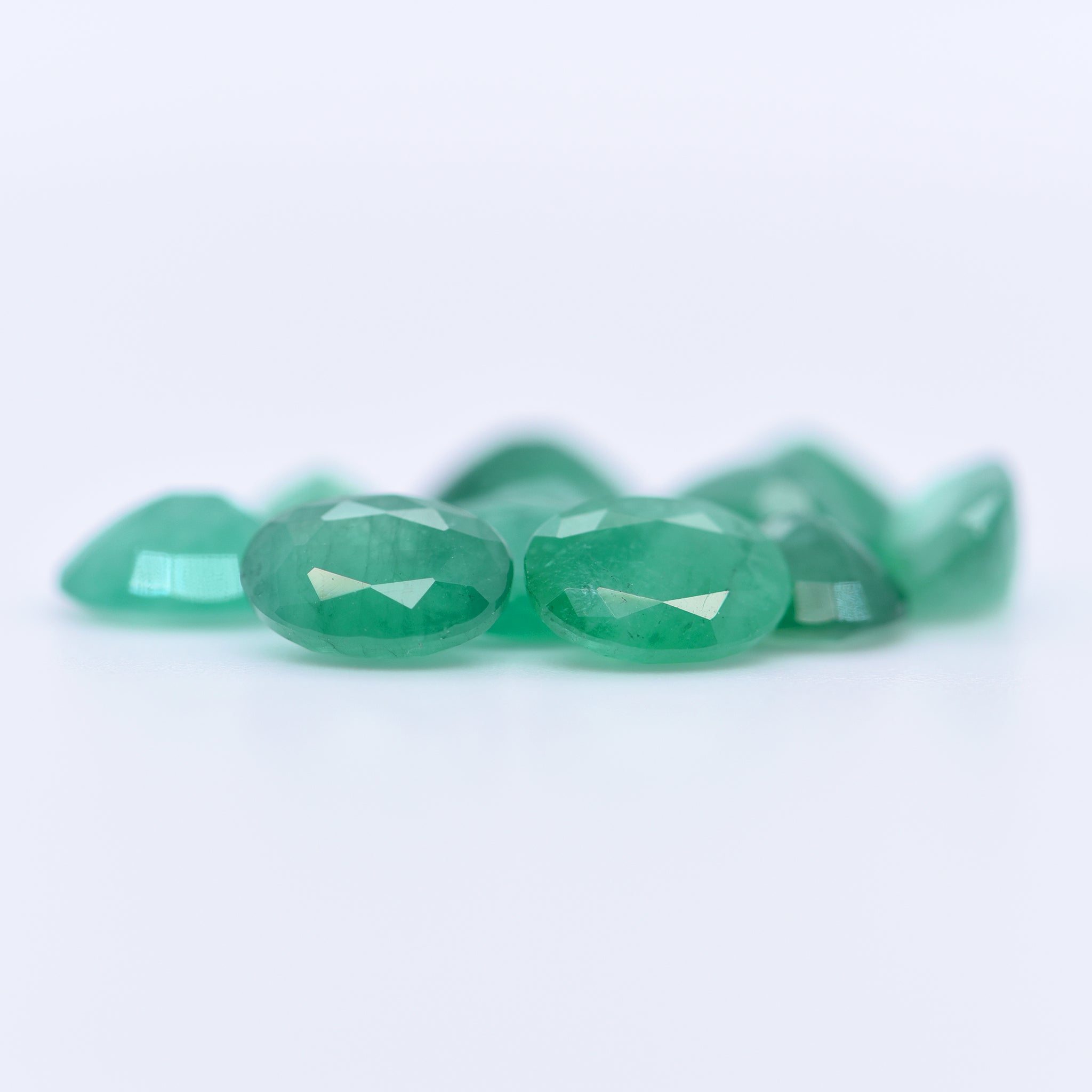 7x5 Oval Faceted Emeralds