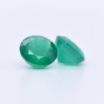 8mm Round Faceted Emeralds