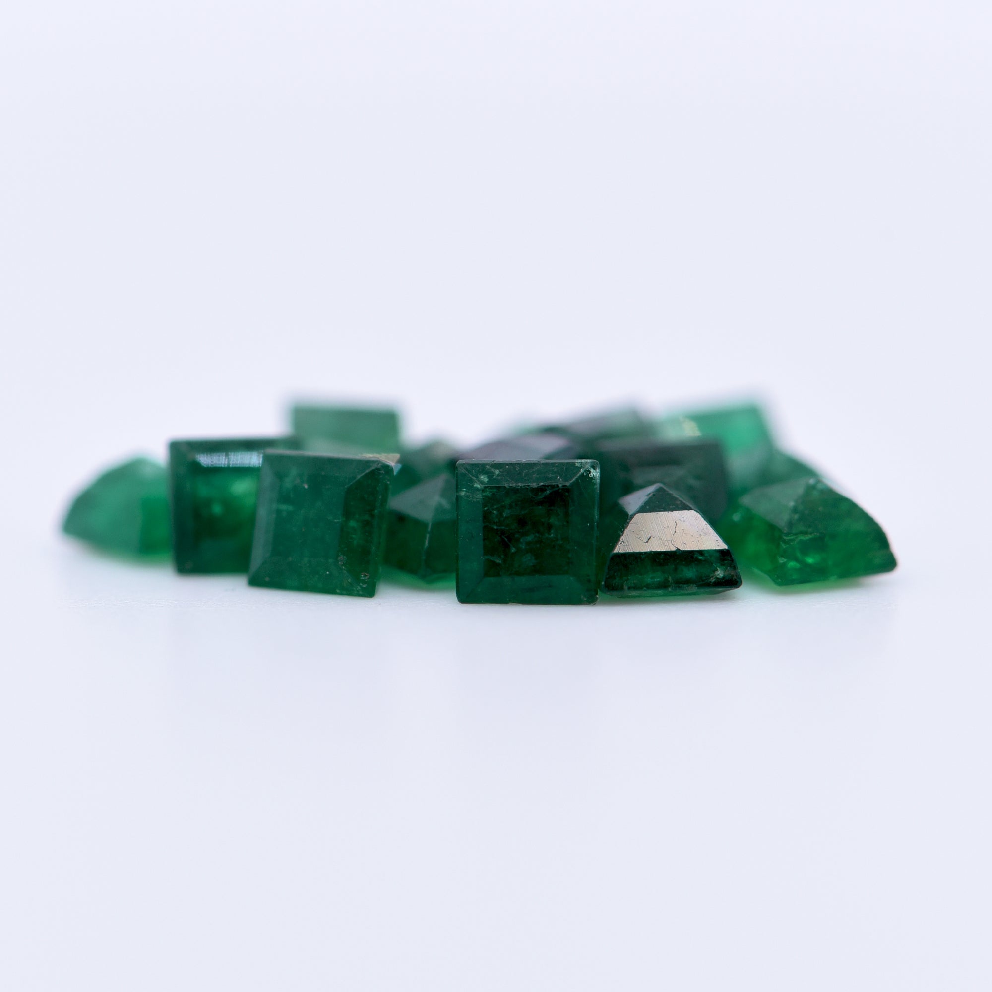 3.25x3.25 Square Step Cut Emeralds