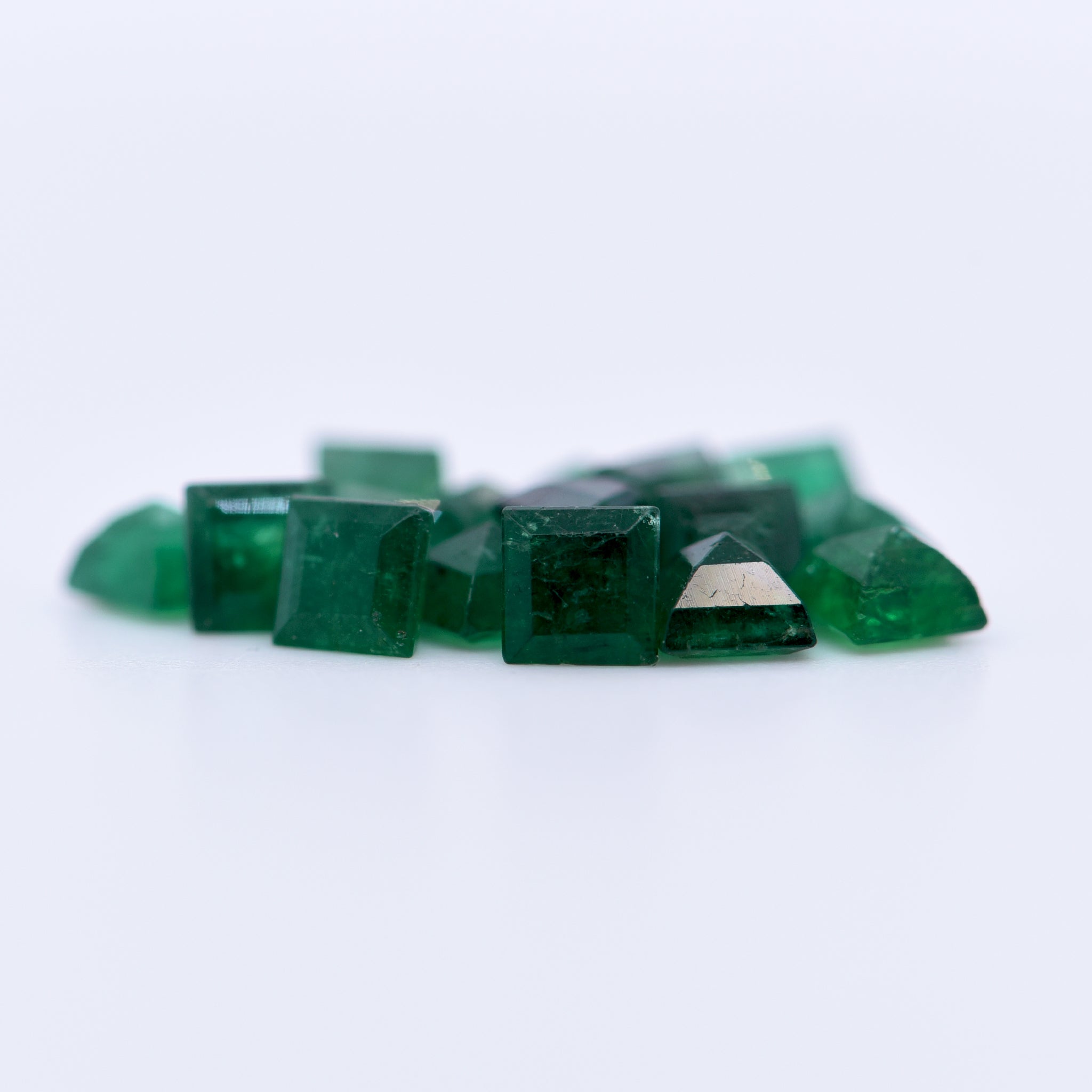 3.25x3.25 Square Step Cut Emeralds