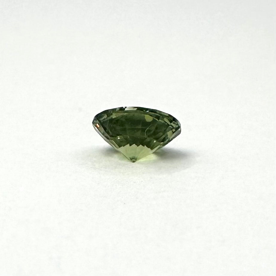 0.50ct 5mm Faceted Round Green Sapphire