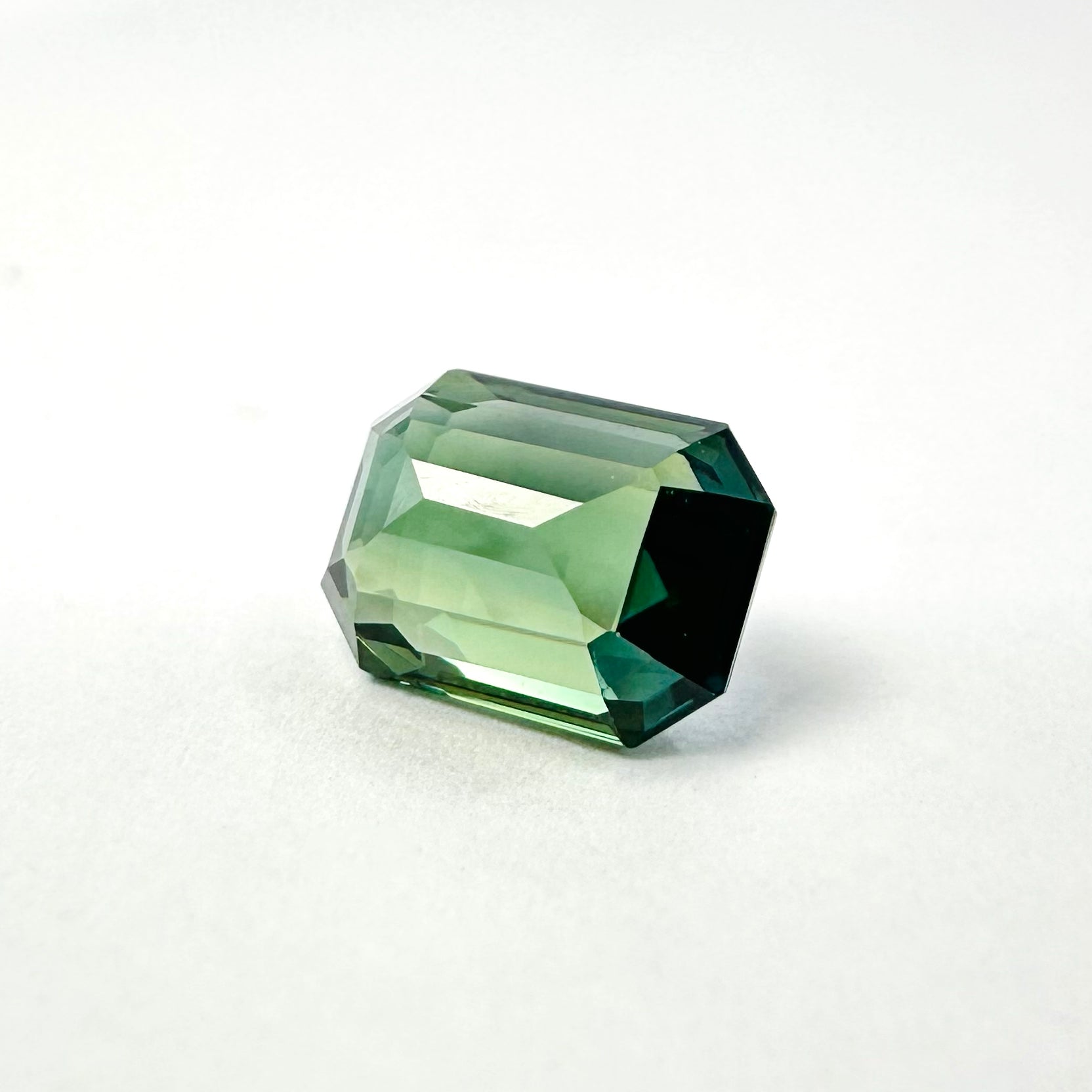 1.52cts 7.3x5.4mm Octagon Shaped Faceted Teal-Green Sapphire