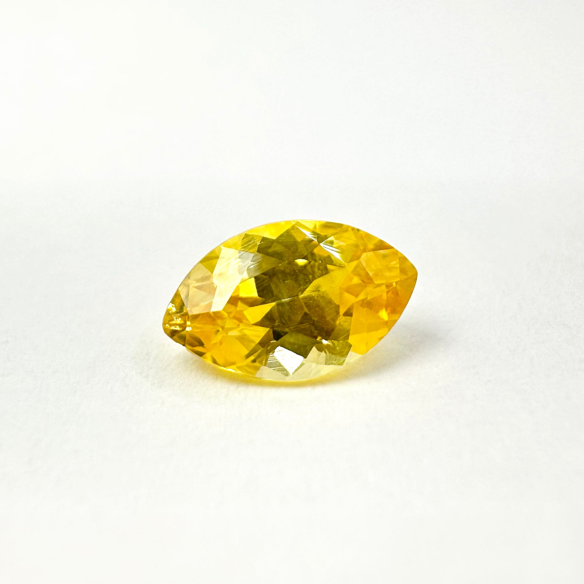 0.78cts 7.3x4.5mm Marquise Cut Faceted Yellow Sapphire