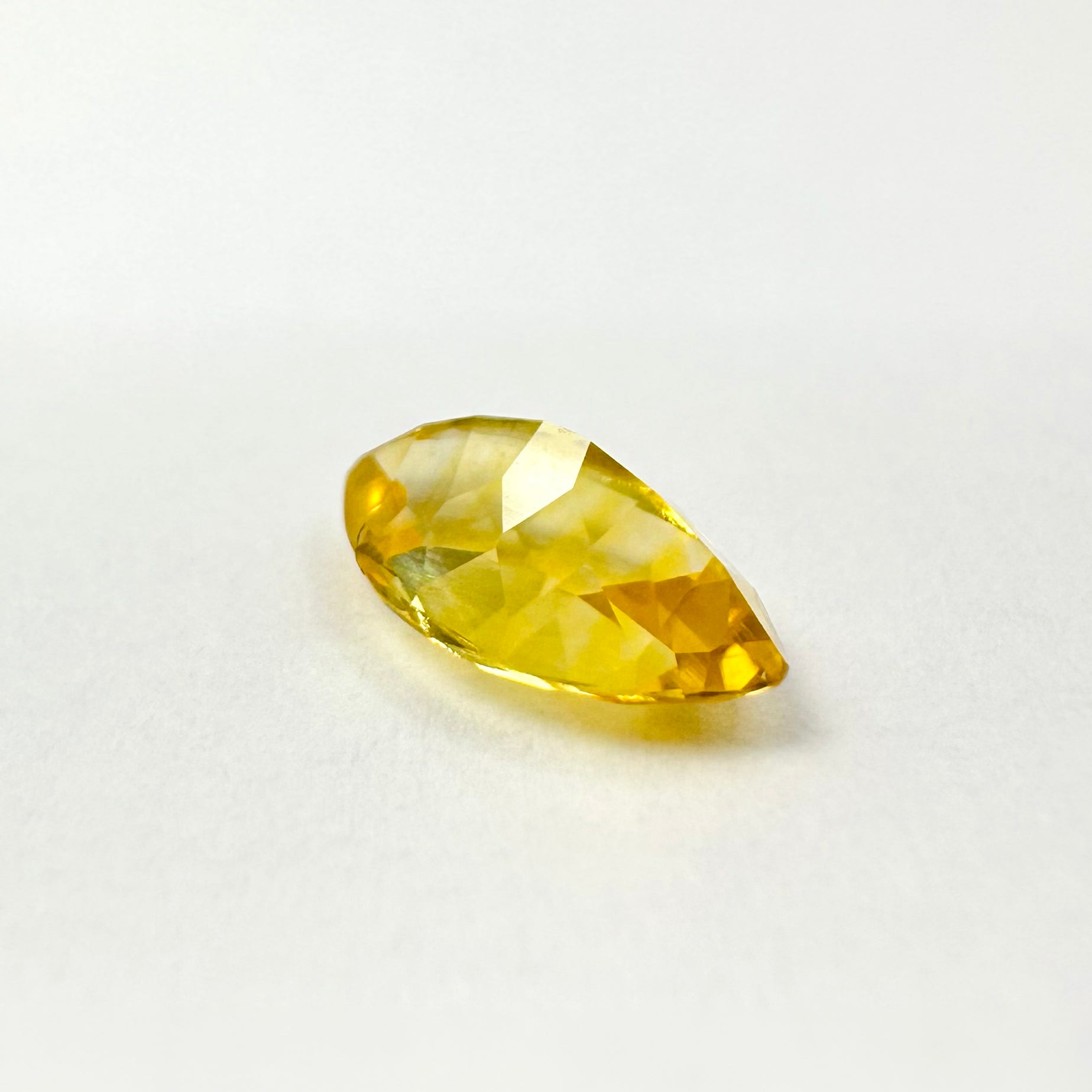 0.78cts 7.3x4.5mm Marquise Cut Faceted Yellow Sapphire