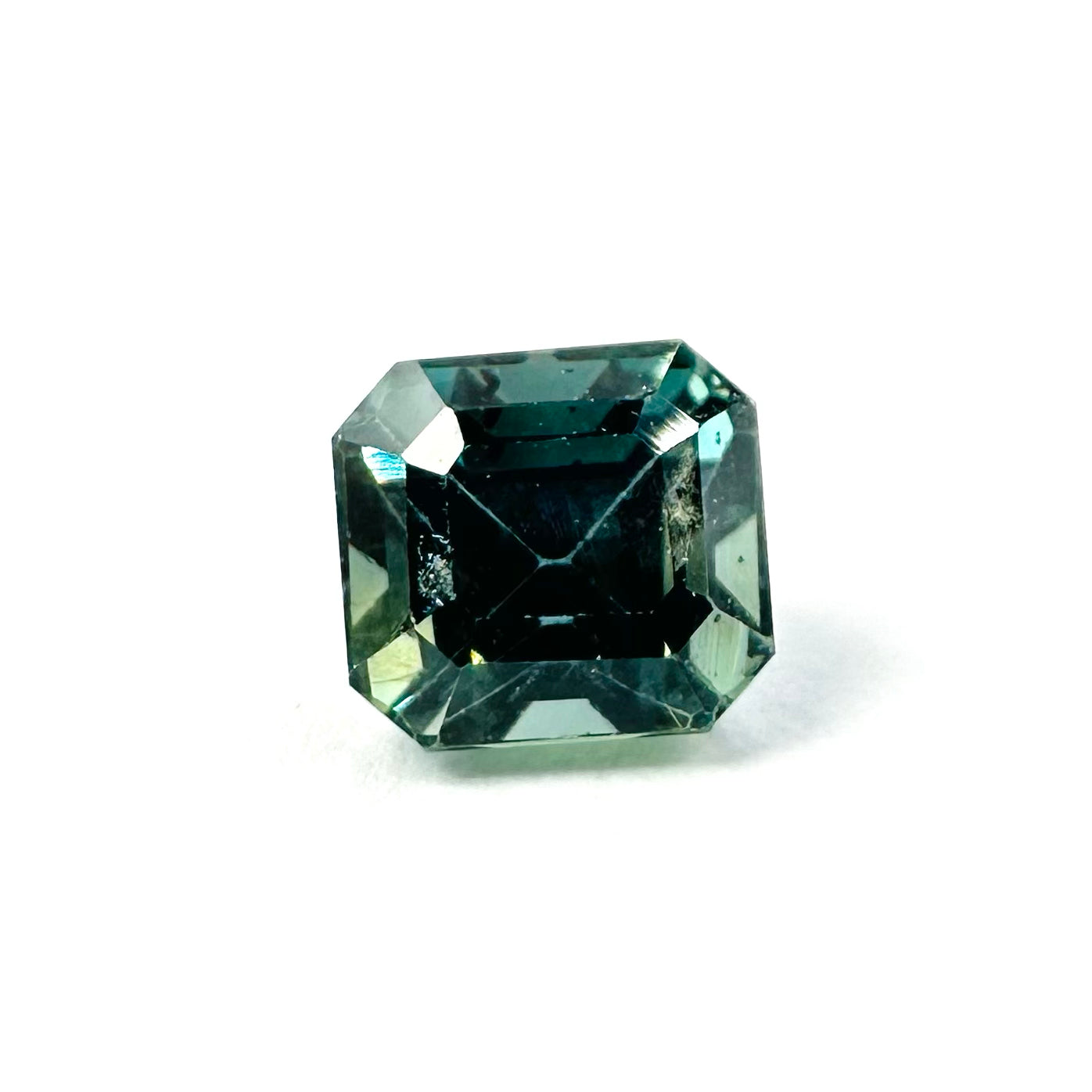 1.00cts 5x4.7mm Octagon Cut Faceted Teal-Blue Sapphire