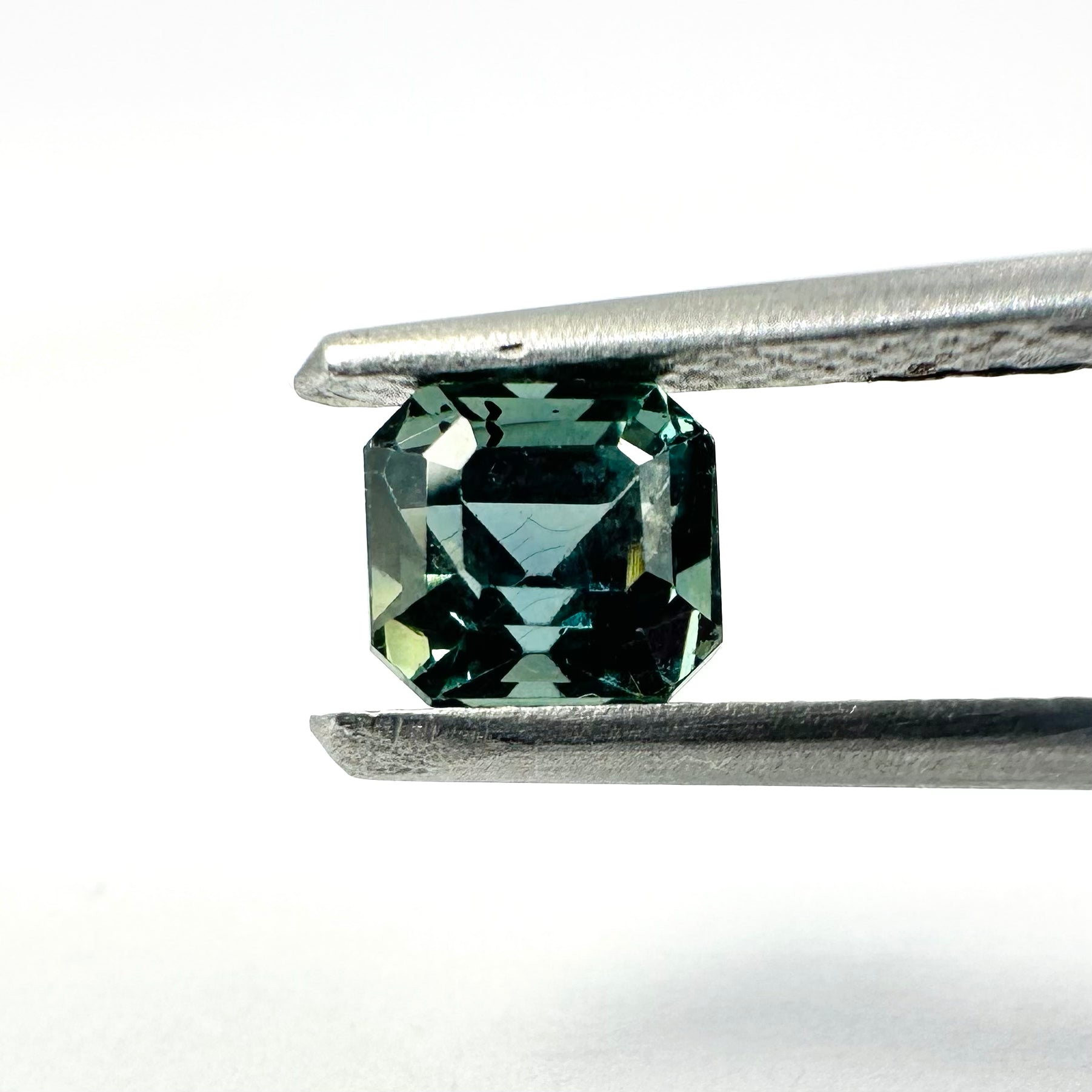 1.00cts 5x4.7mm Octagon Cut Faceted Teal-Blue Sapphire