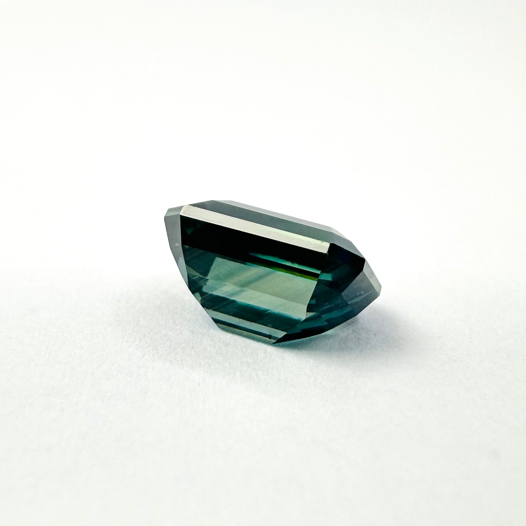 1.65cts 7x5.3mm Octagon Cut Faceted Blue-Teal Sapphire