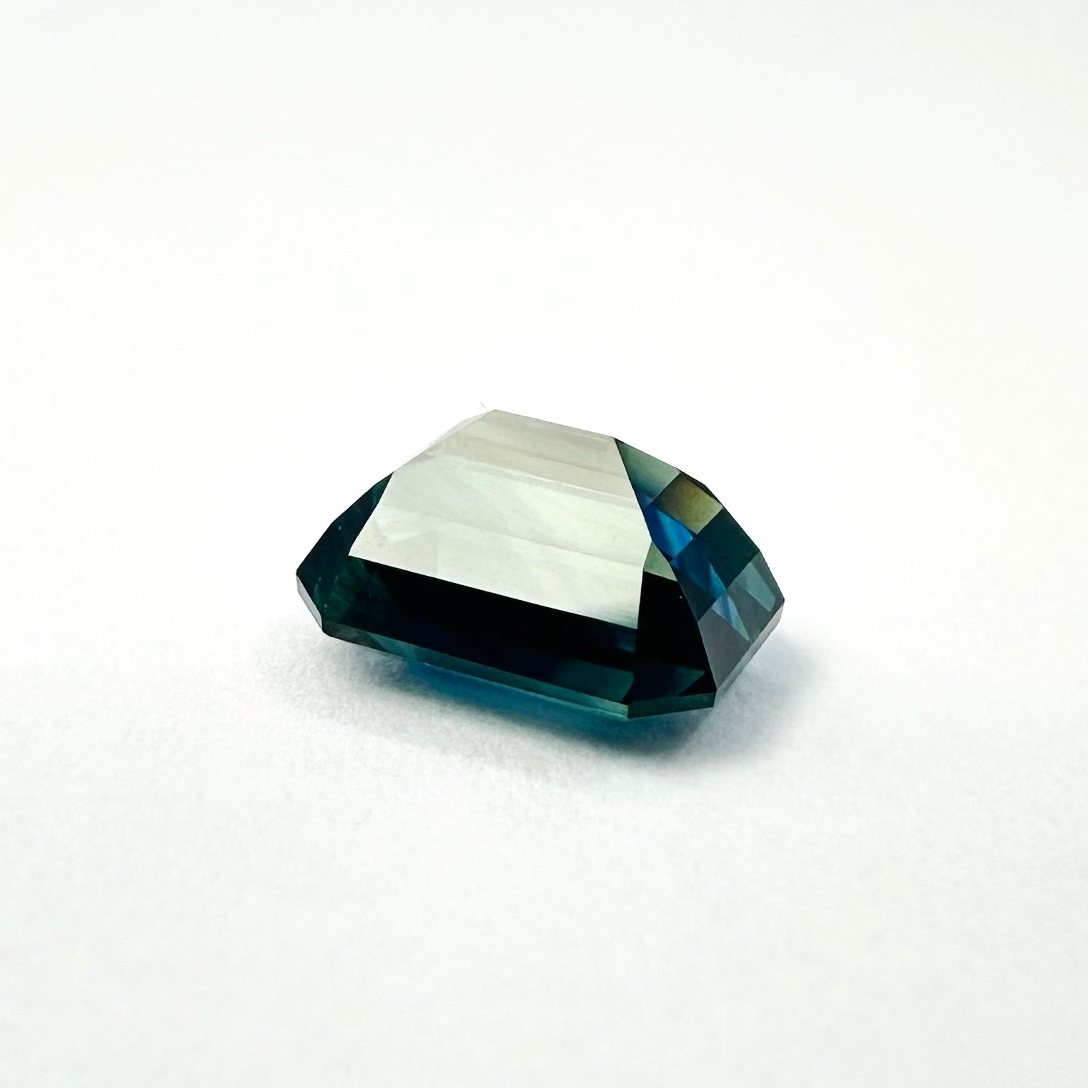 1.65cts 7x5.3mm Octagon Cut Faceted Blue-Teal Sapphire