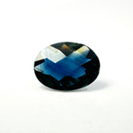 1.10cts 8.4x6.3 Oval Checkerboard Cut Blue Sapphire