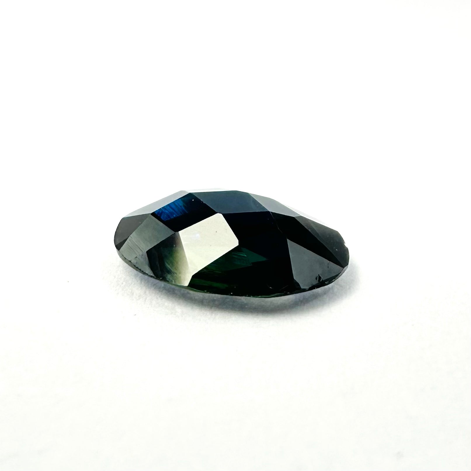 1.10cts 8.4x6.3 Oval Checkerboard Cut Blue Sapphire