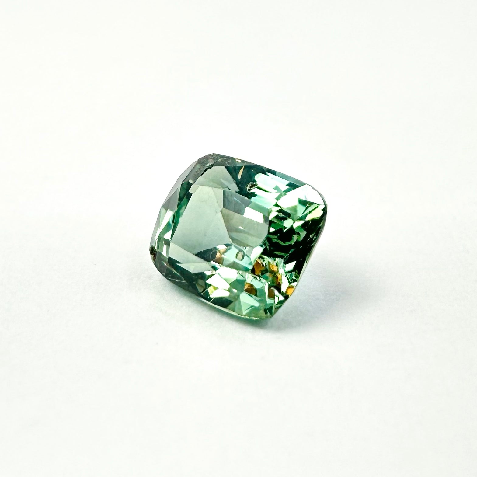 1.05ct 5.8x4.8mm Cushion Cut Faceted Teal Sapphire