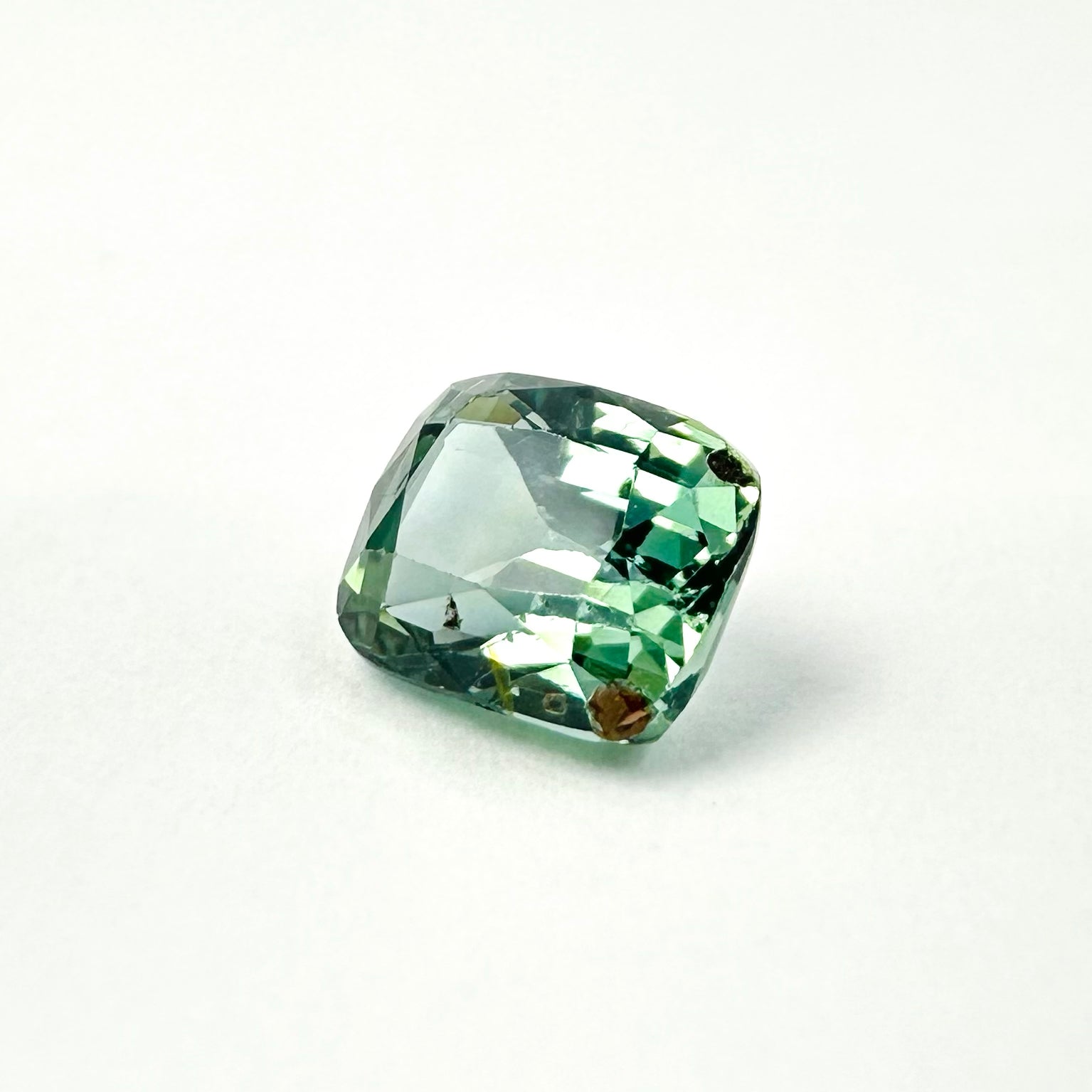 1.05ct 5.8x4.8mm Cushion Cut Faceted Teal Sapphire