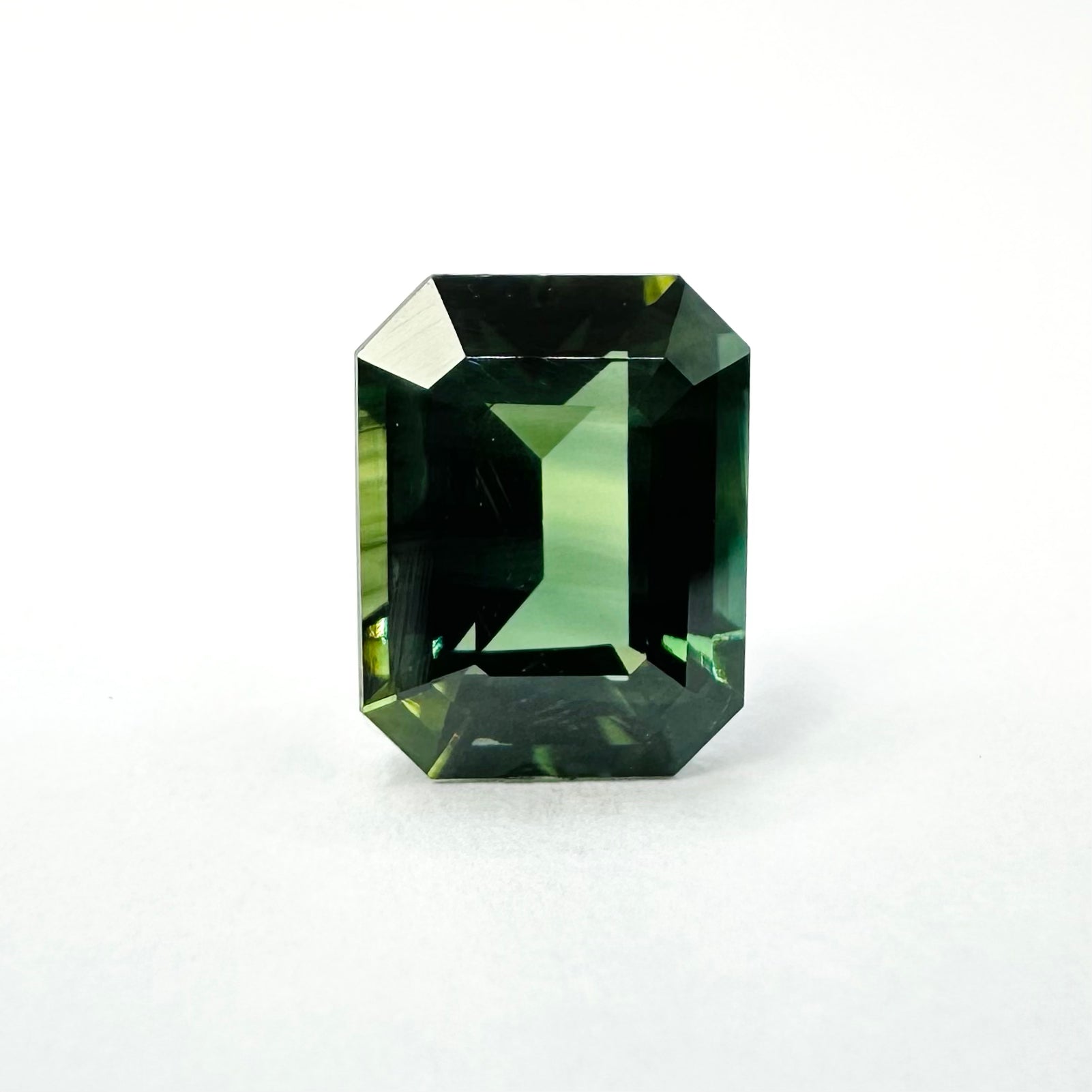 2.08cts 8x6.3mm Octagon Cut Faceted Green-Teal Sapphire