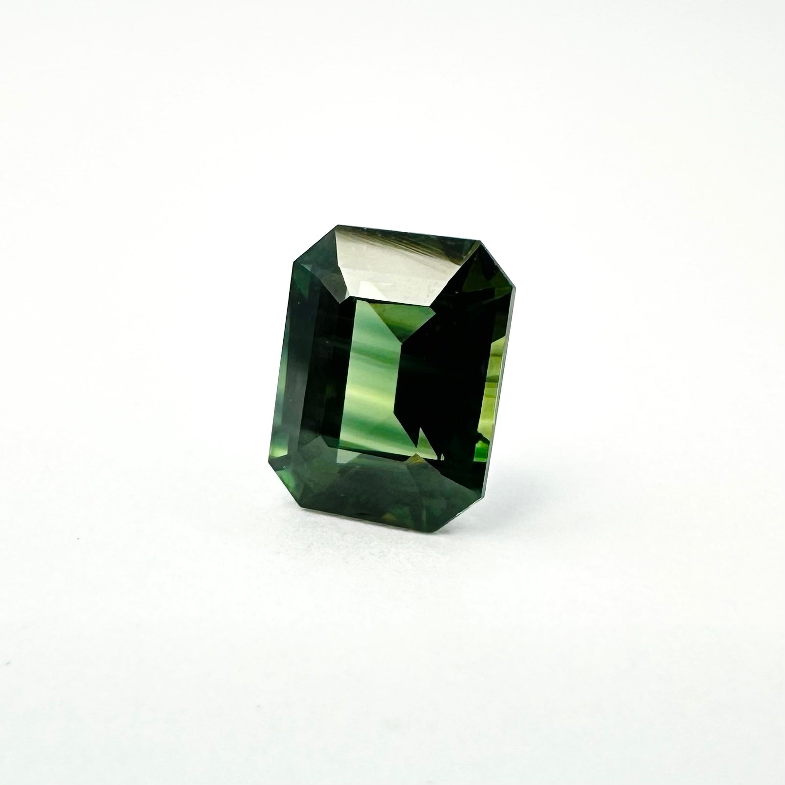 2.08cts 8x6.3mm Octagon Cut Faceted Green-Teal Sapphire