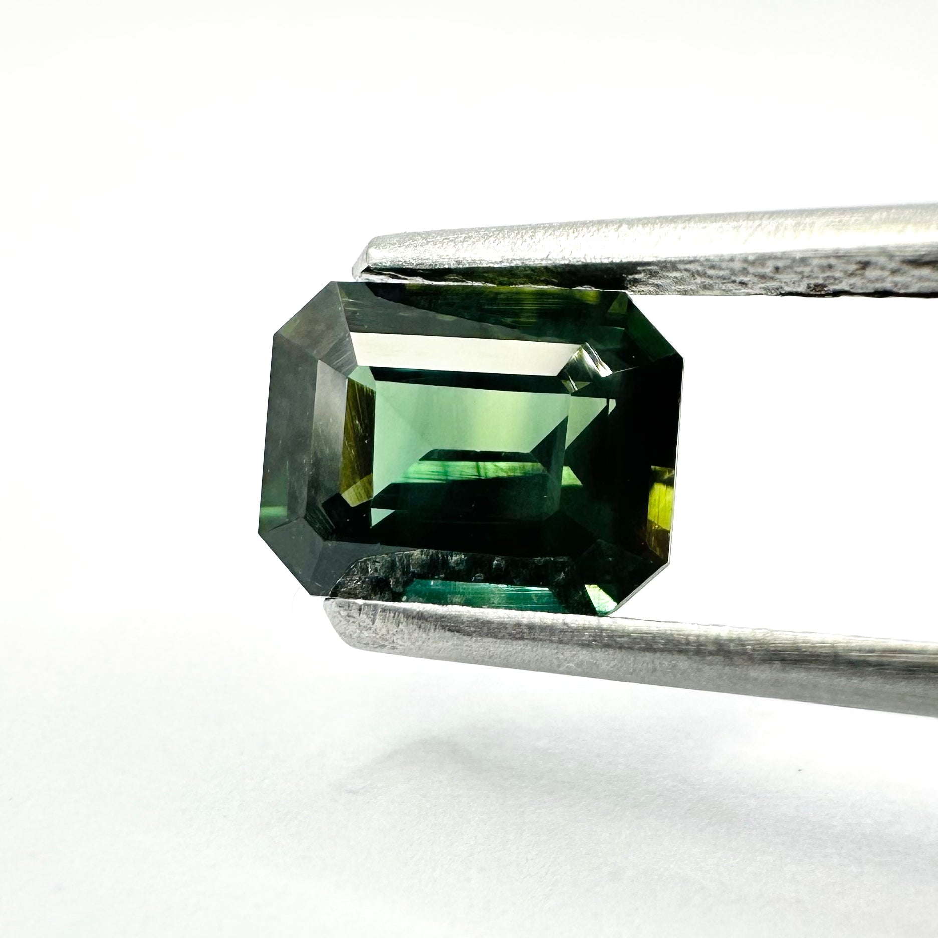 2.08cts 8x6.3mm Octagon Cut Faceted Green-Teal Sapphire