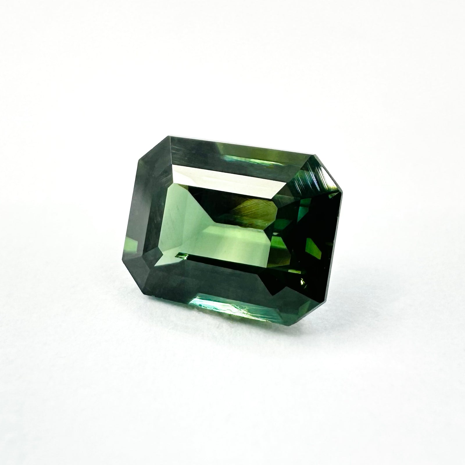 2.08cts 8x6.3mm Octagon Cut Faceted Green-Teal Sapphire
