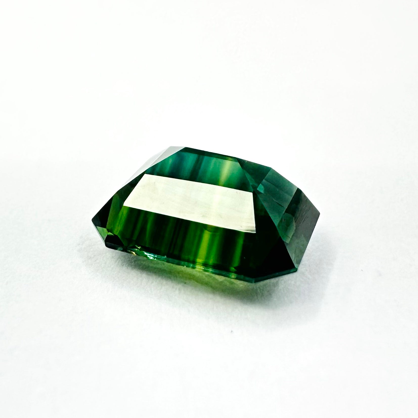 2.08cts 8x6.3mm Octagon Cut Faceted Green-Teal Sapphire