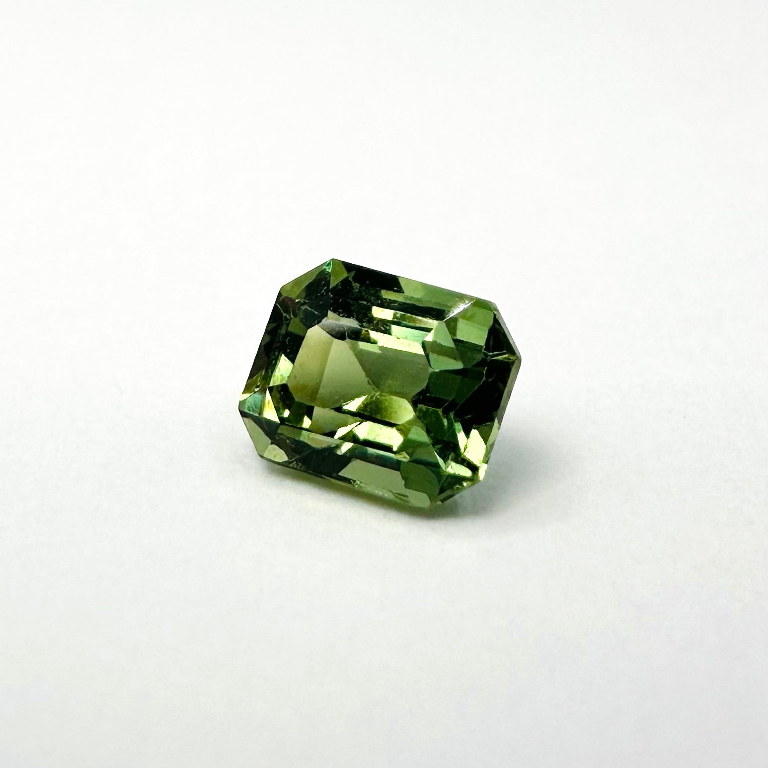 0.85cts 5.4x4.4mm Octagon Shaped Green Sapphire