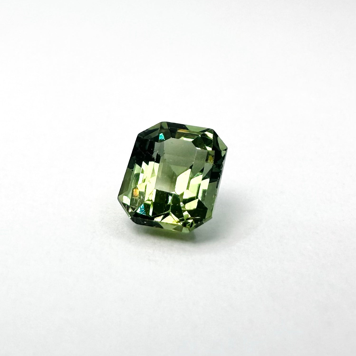 0.85cts 5.4x4.4mm Octagon Shaped Green Sapphire