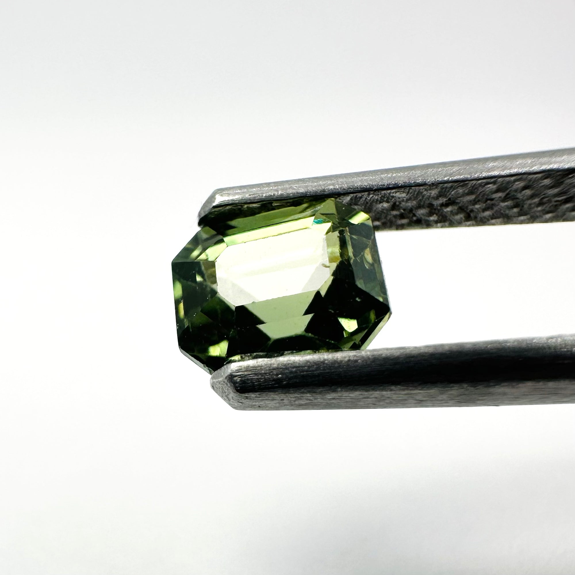 0.85cts 5.4x4.4mm Octagon Shaped Green Sapphire