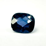 1.63cts 7.3x6.5mm Cushion Shaped Checkerboard Cut Blue Sapphire