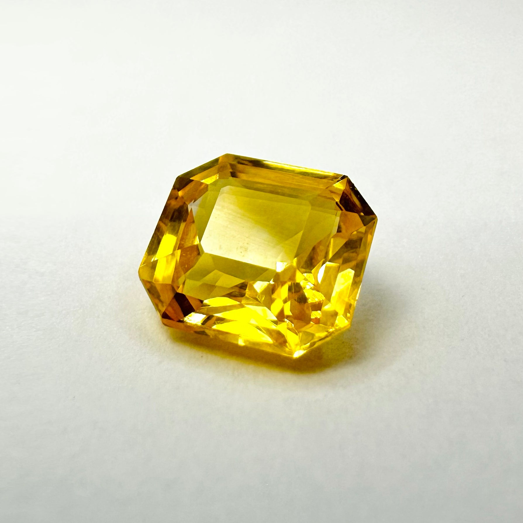1.7cts 6.8x6.3mm Octagon Shaped Yellow Sapphire