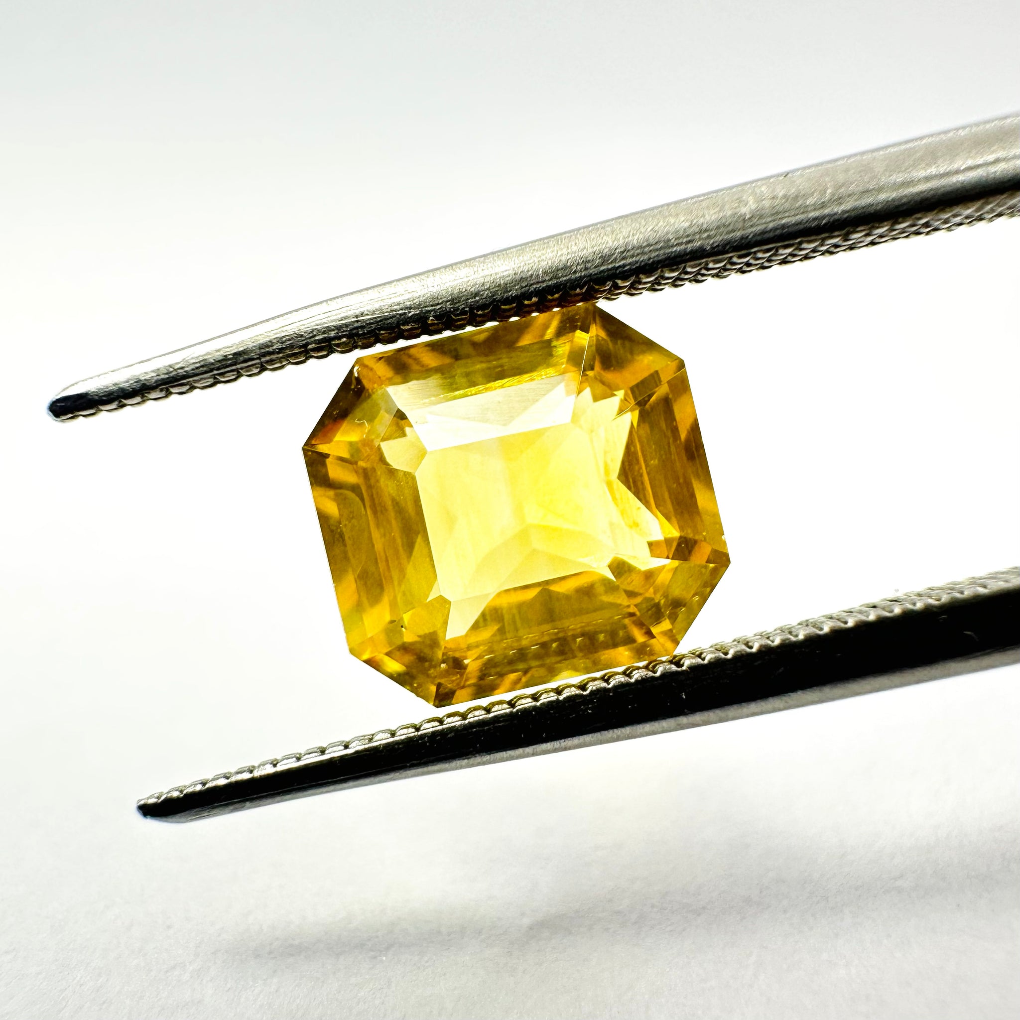 1.7cts 6.8x6.3mm Octagon Shaped Yellow Sapphire