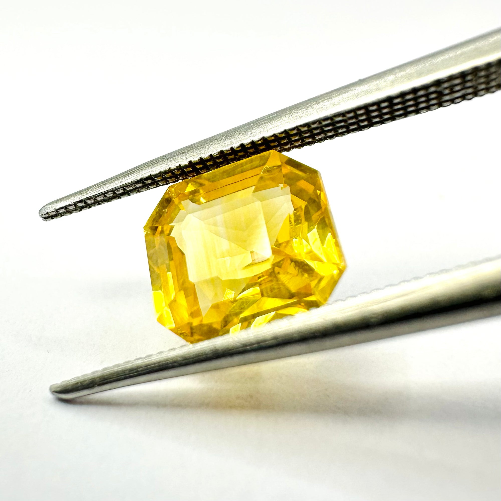 1.7cts 6.8x6.3mm Octagon Shaped Yellow Sapphire