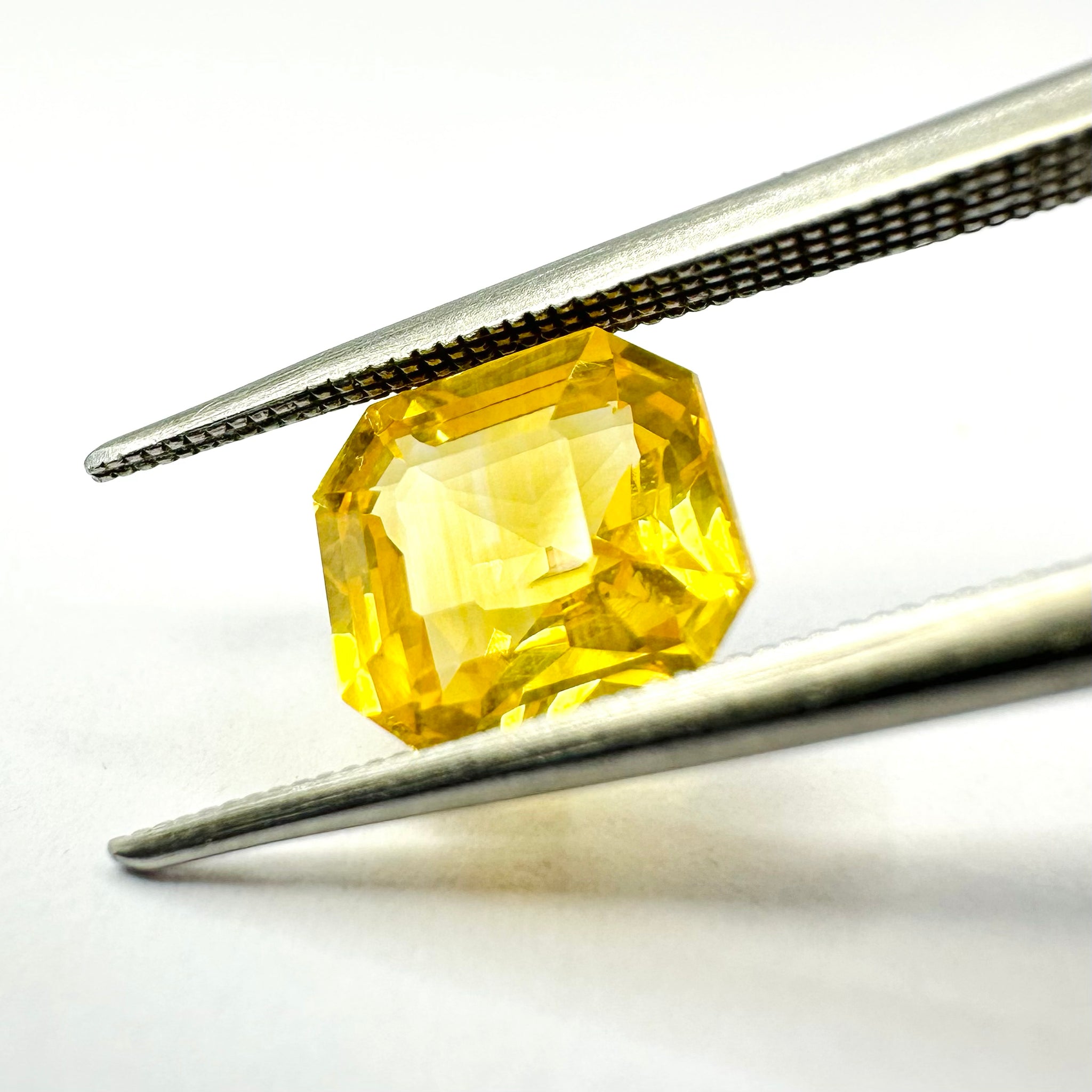 1.7cts 6.8x6.3mm Octagon Shaped Yellow Sapphire