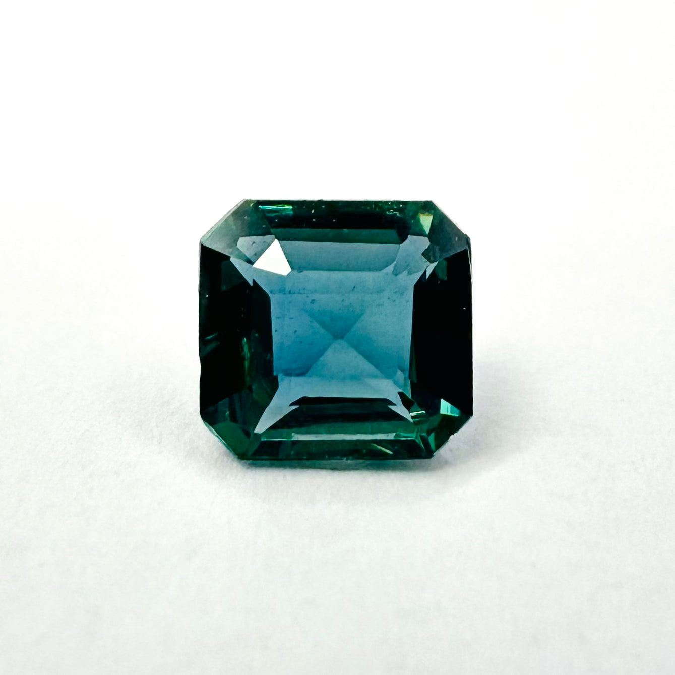 0.64cts 5.1x4.8mm Octagon Shaped Teal Sapphire