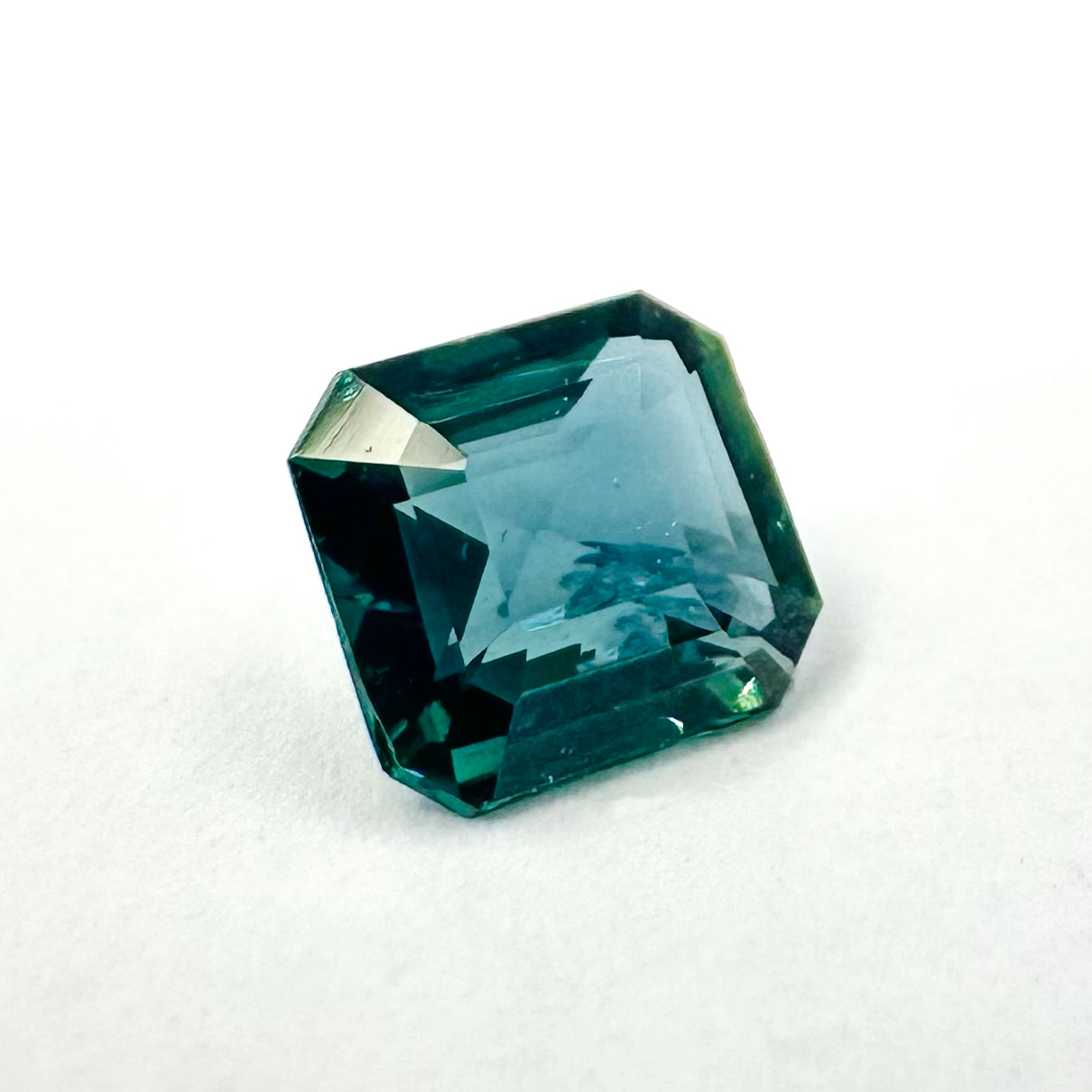 0.64cts 5.1x4.8mm Octagon Shaped Teal Sapphire