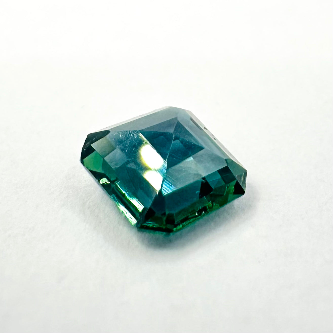 0.64cts 5.1x4.8mm Octagon Shaped Teal Sapphire