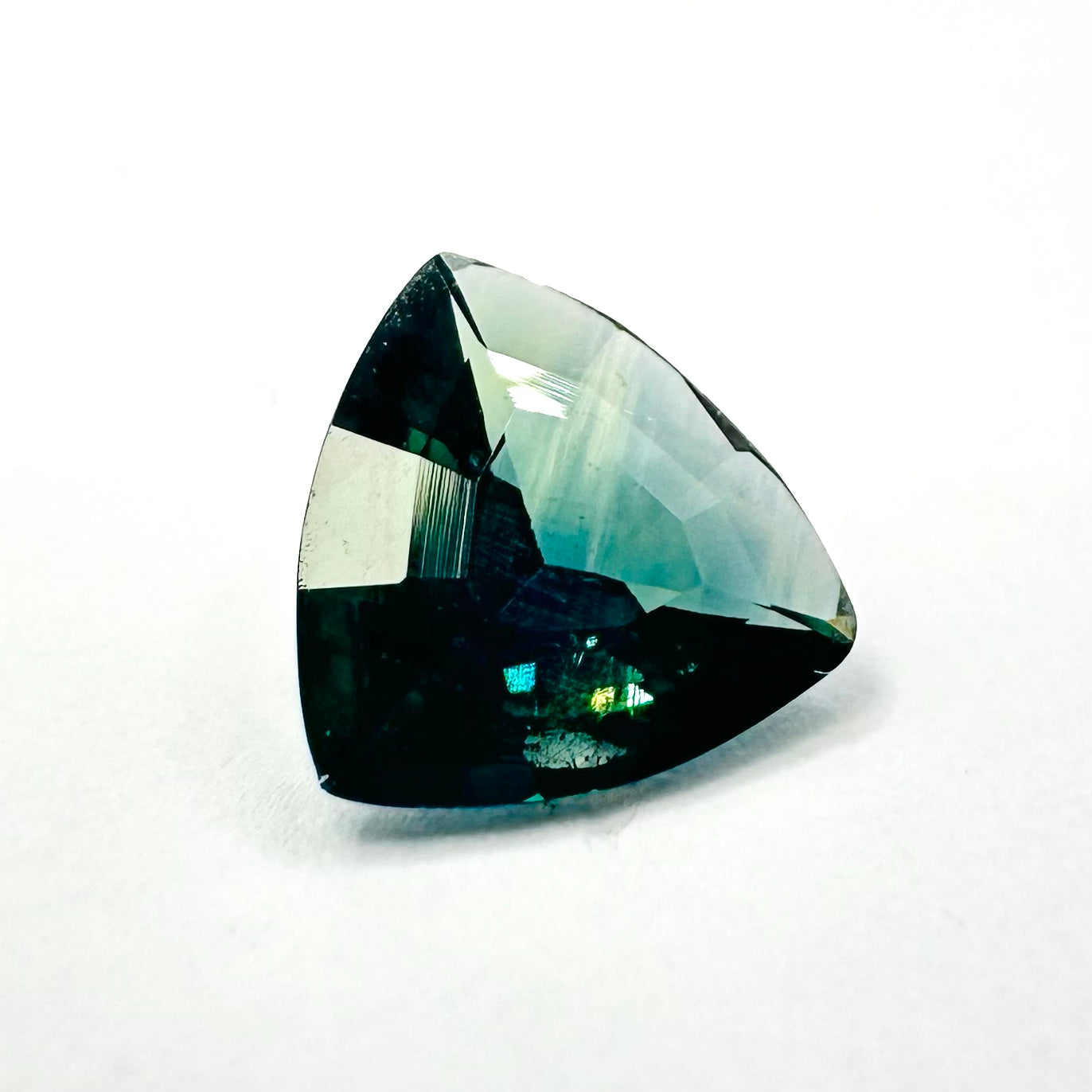 1.05cts 7.5x7.5mm Trillion Cut Teal Sapphire
