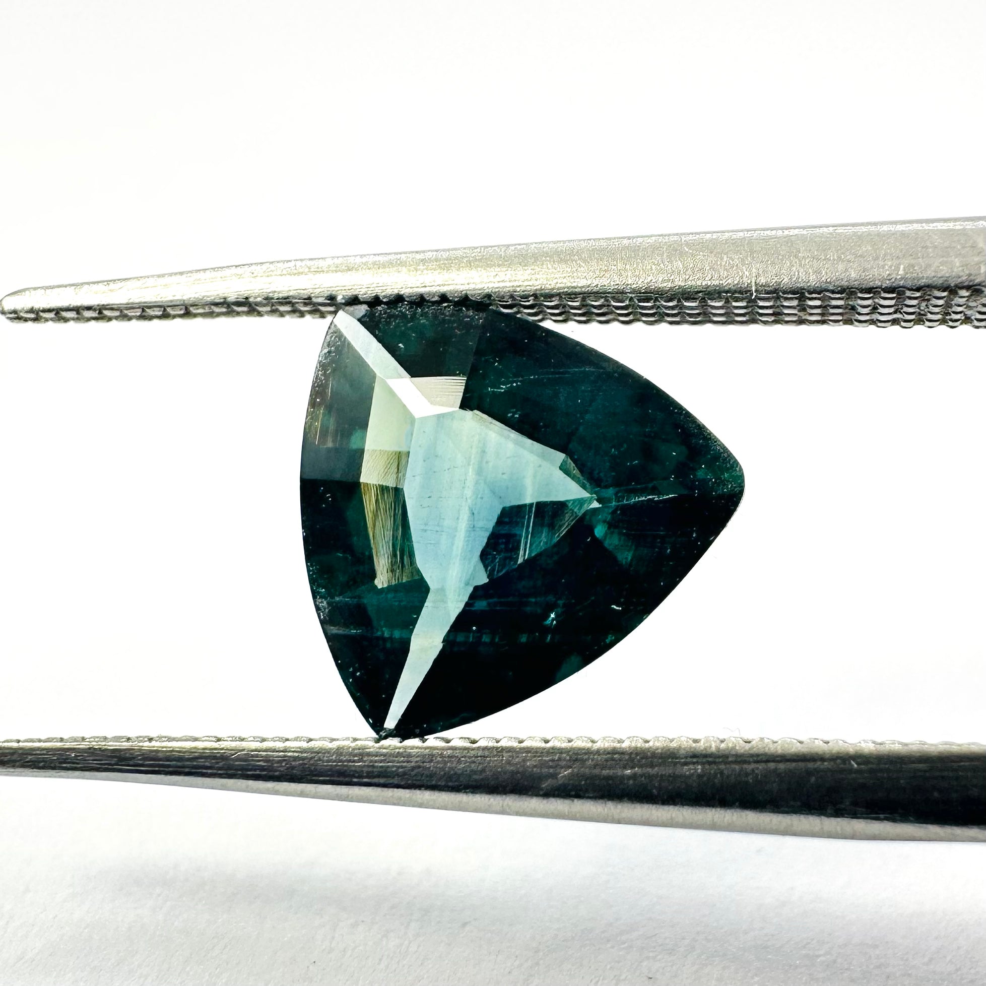1.05cts 7.5x7.5mm Trillion Cut Teal Sapphire