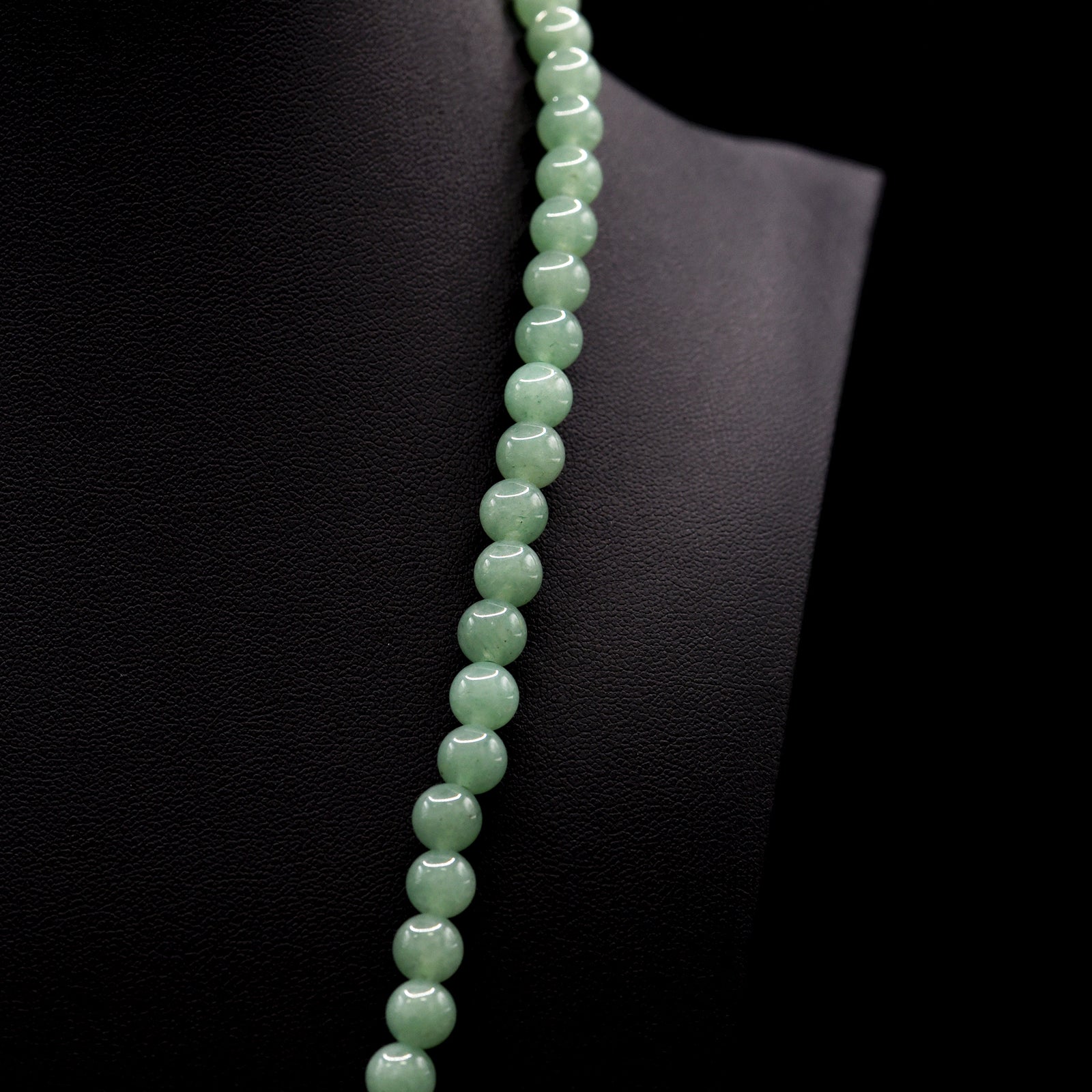 7mm Round Green Jade Bead Strings