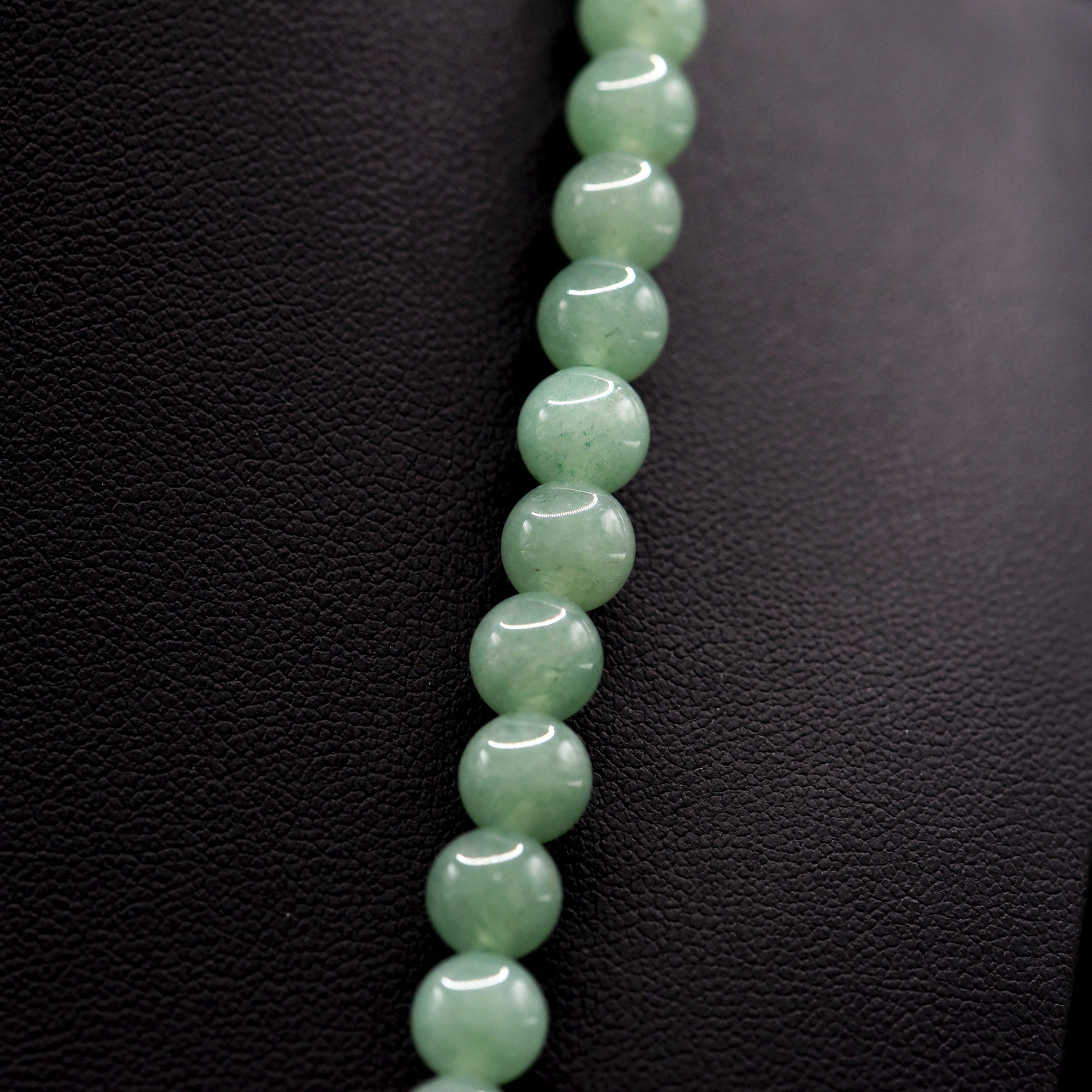 7mm Round Green Jade Bead Strings