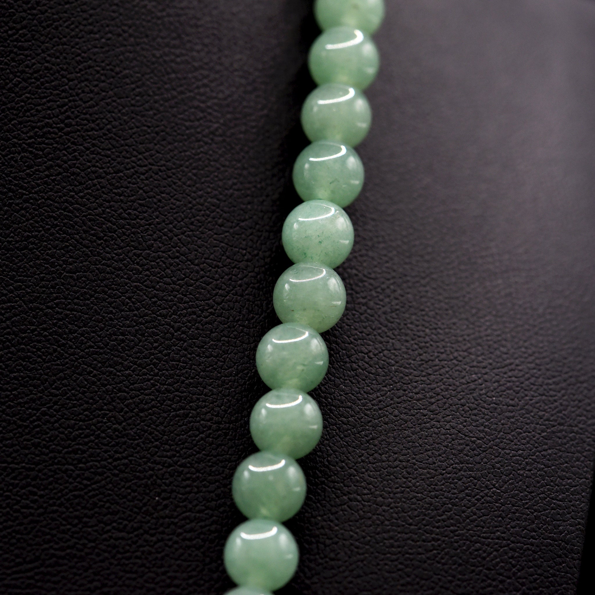 7mm Round Green Jade Bead Strings