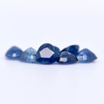 5x5 Heart Faceted Blue Sapphires