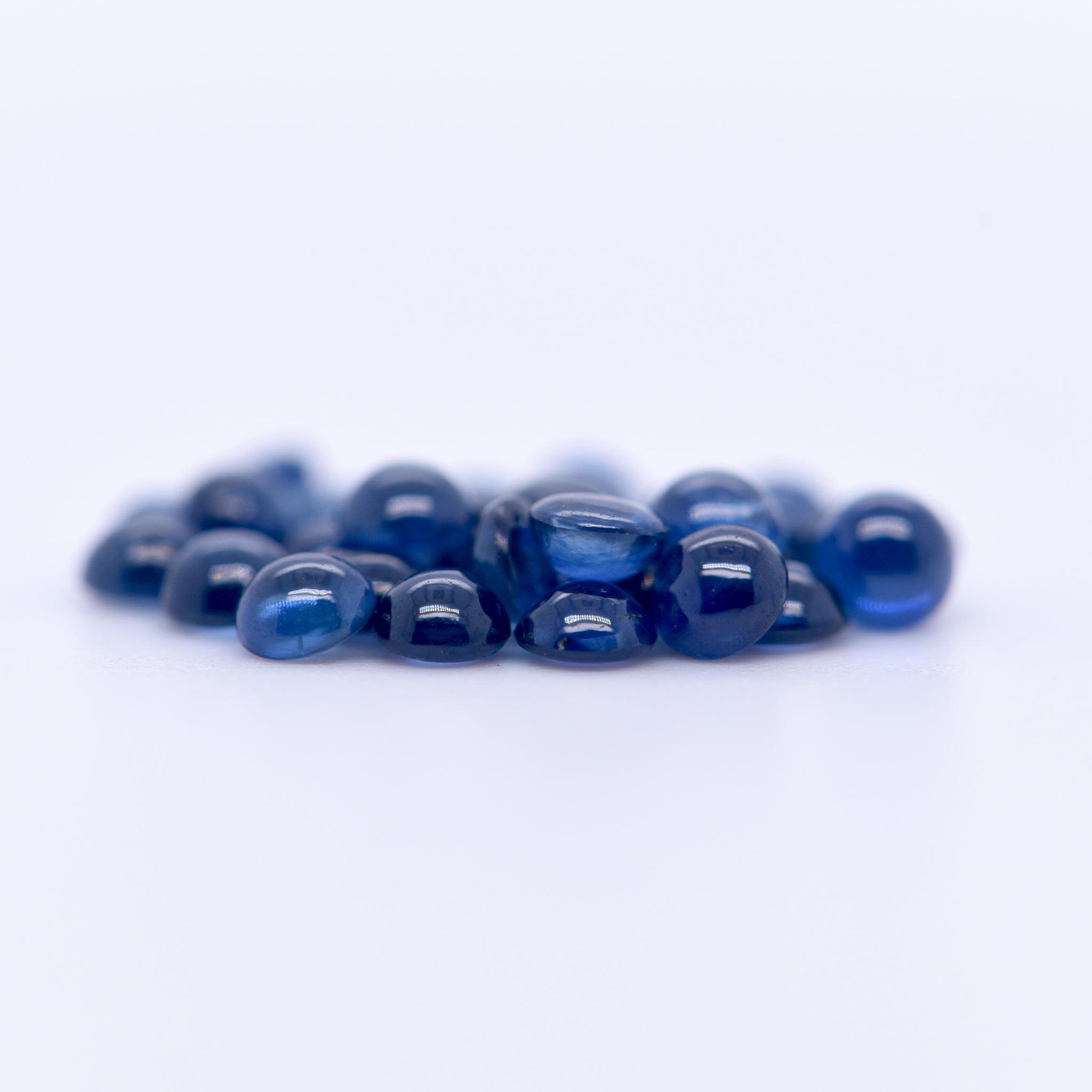 3mm Round Cabochon Blue Sapphires