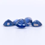 6x6 Heart Faceted Blue Sapphires