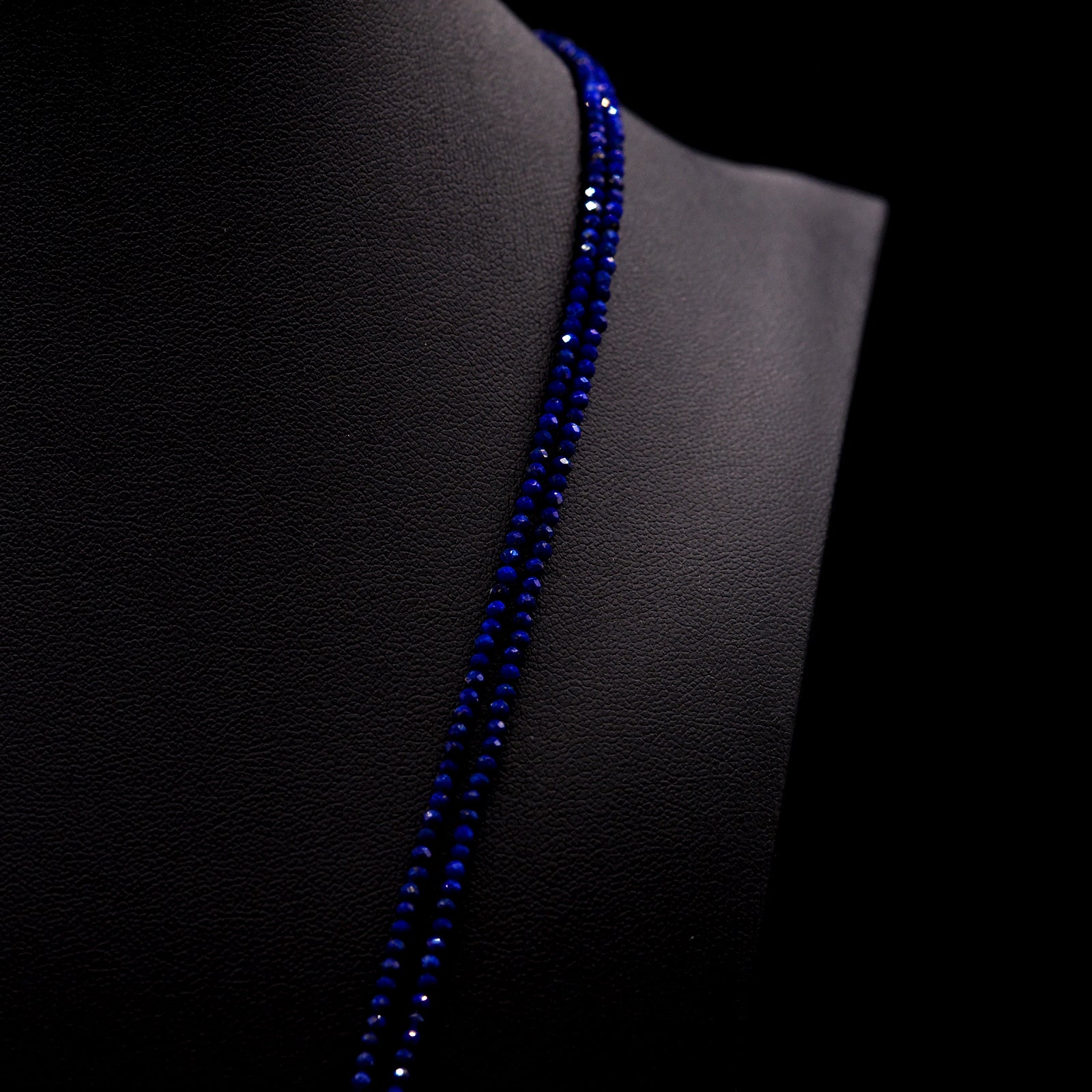 2mm Faceted Round Blue Lapis Lazuli Bead Strings