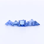 3.5x3.5 Square Princess Cut Blue Sapphires