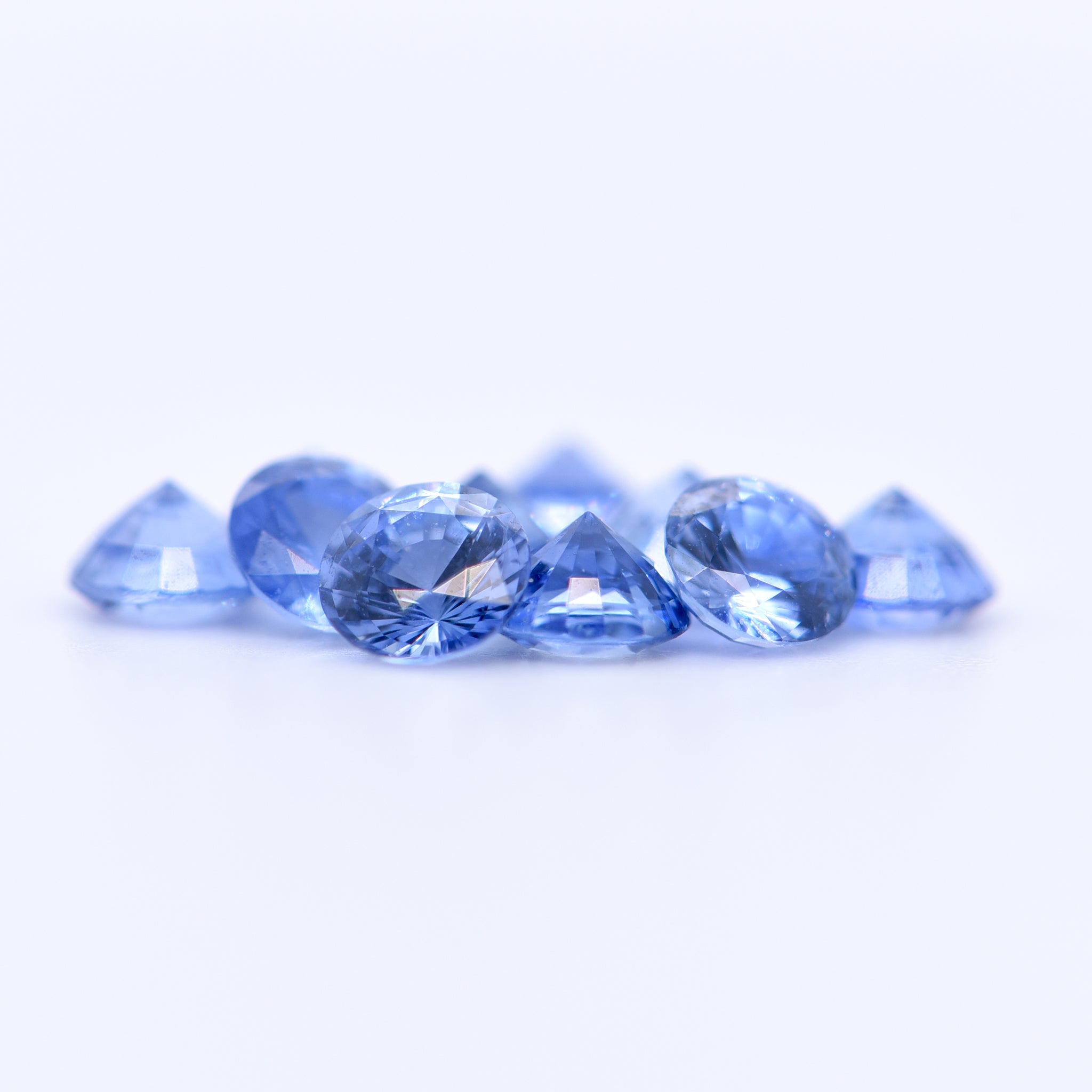 4mm Round Faceted Blue Sapphires