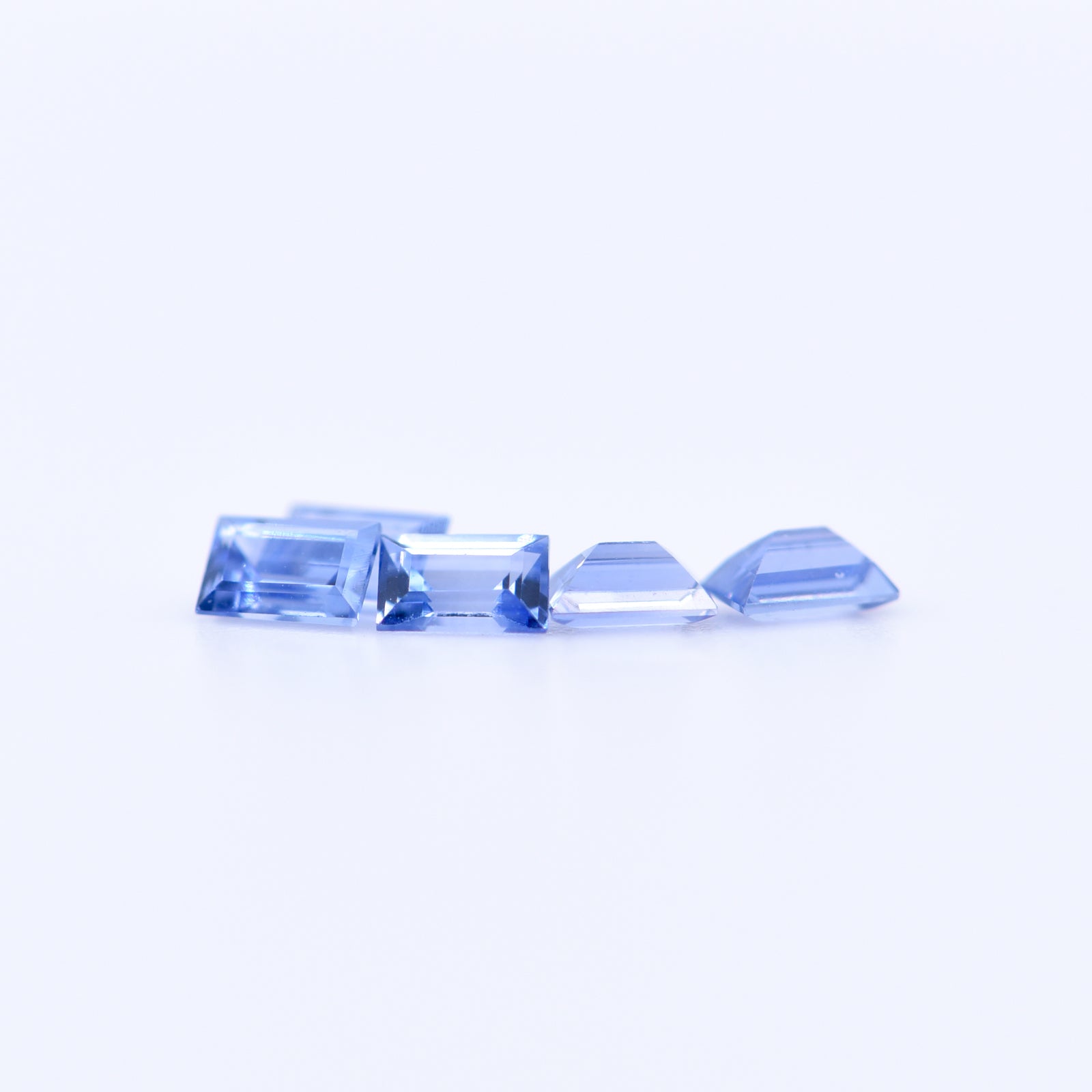 3x2 Baguette Step Cut Blue Sapphires